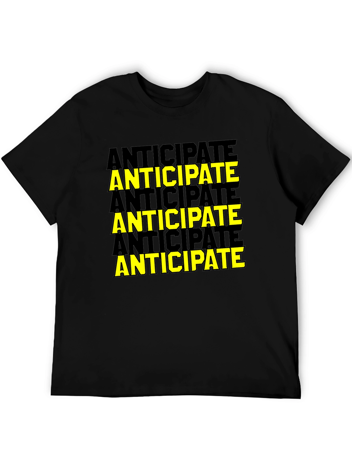 Anticipate Graphic Tee - Black Cotton Blend Shirt