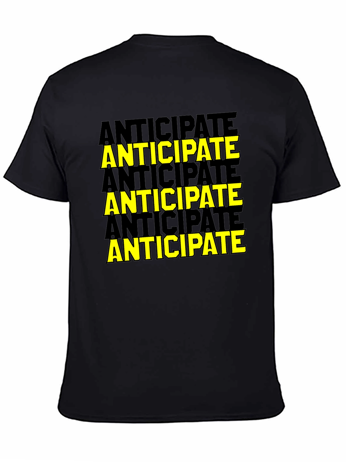 Anticipate Graphic Tee - Black Cotton Blend Shirt