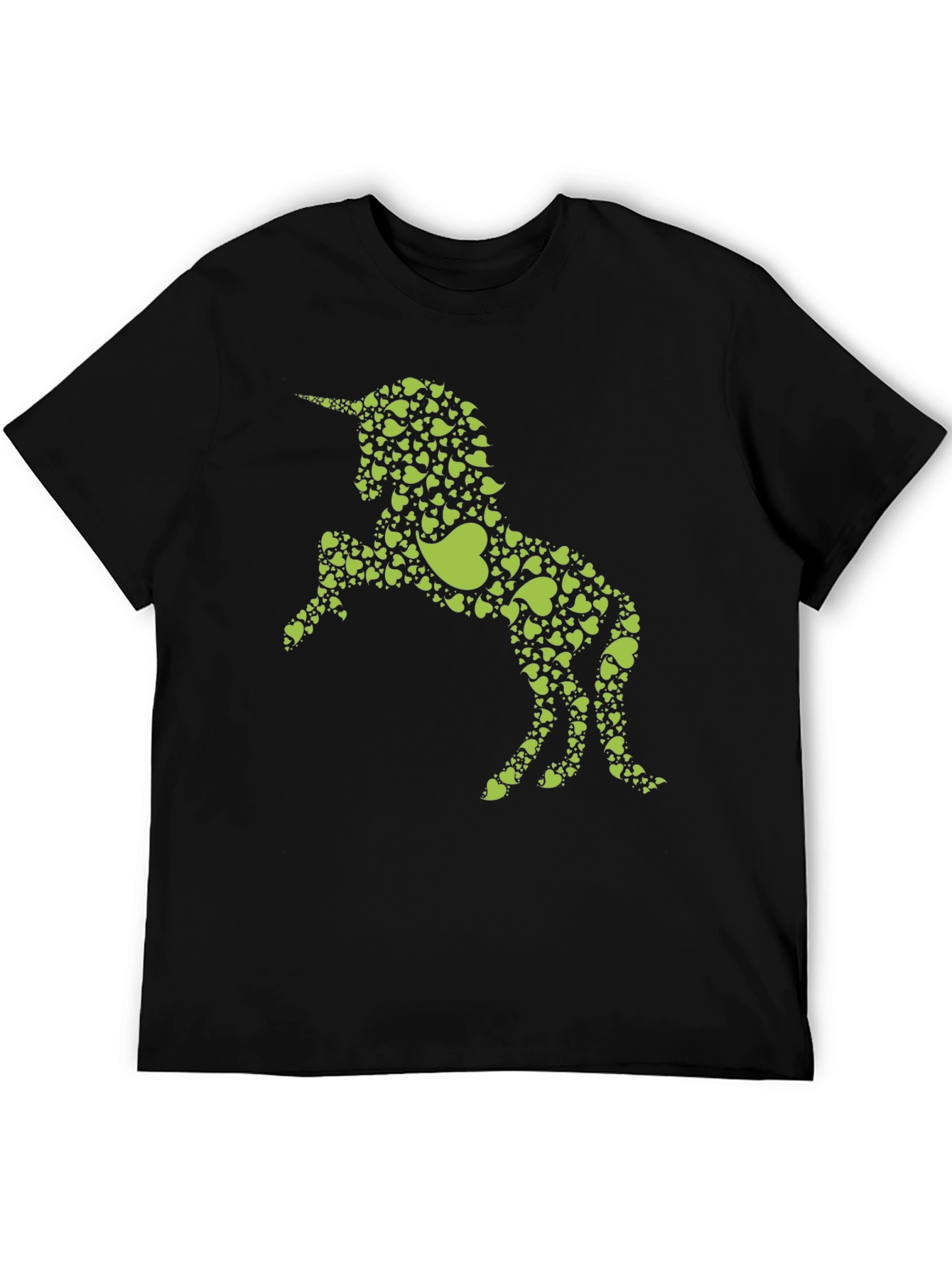 Heart Unicorn Graphic T-Shirt - Black