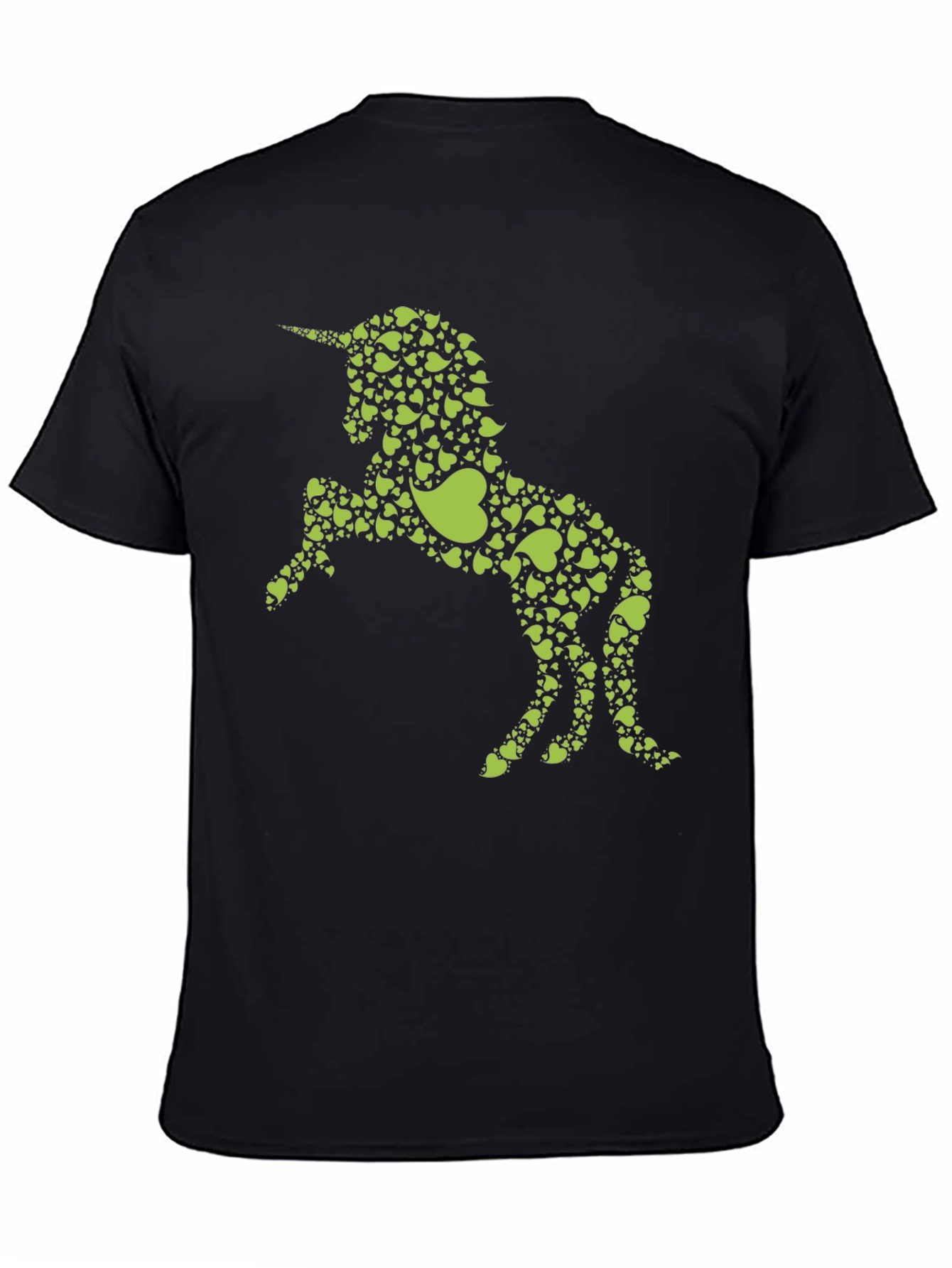 Heart Unicorn Graphic T-Shirt - Black