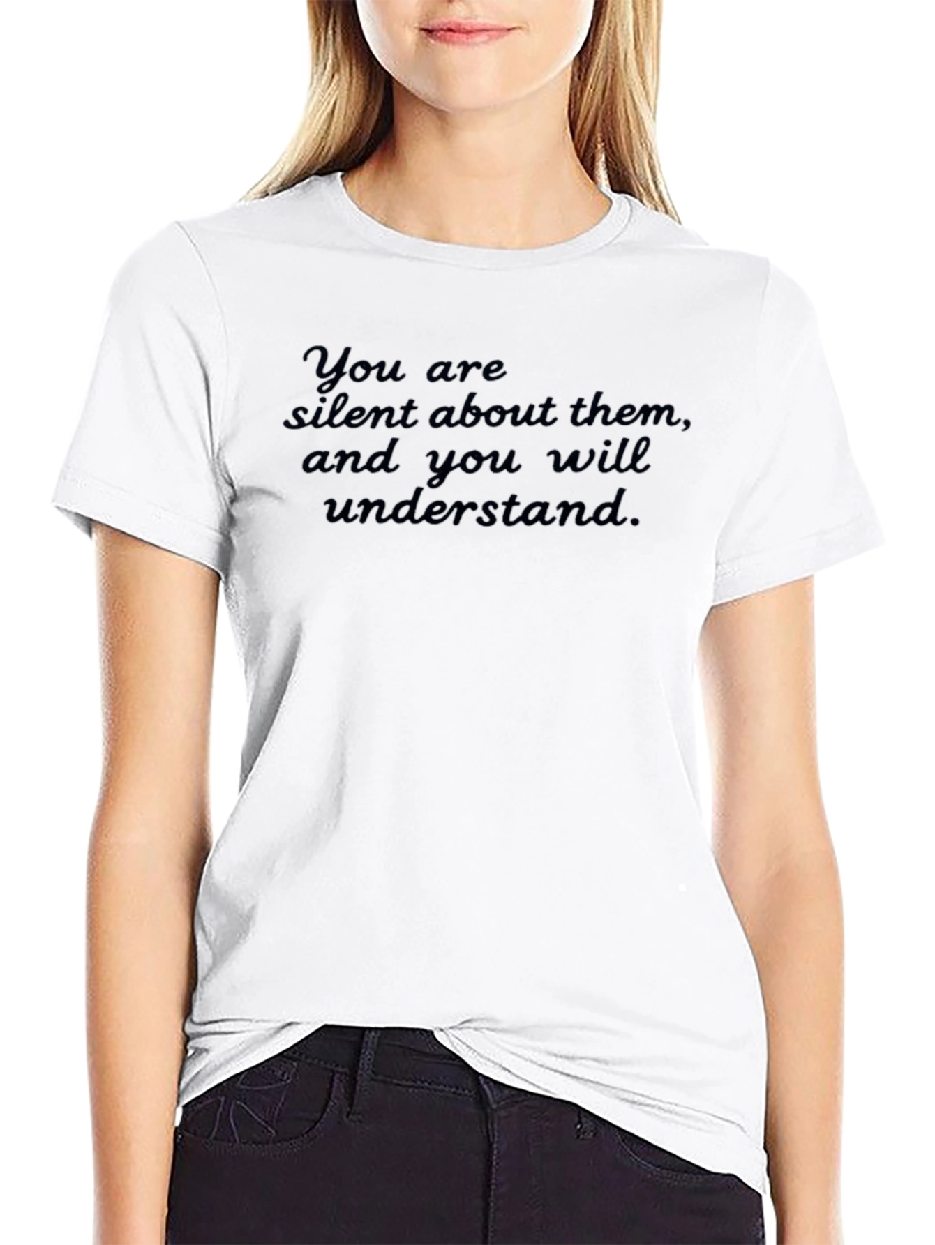 Black T-Shirt: Silent About Them Graphic Tee