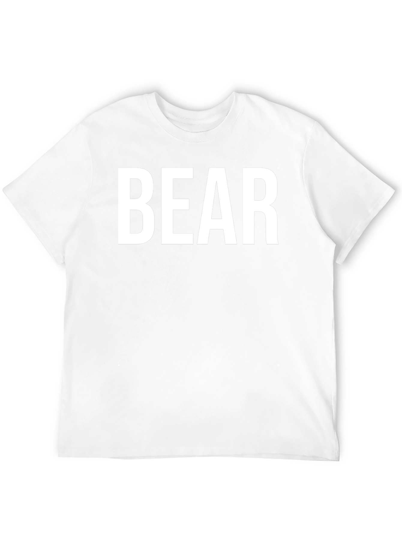 Mens BEAR Graphic Print Black T-Shirt