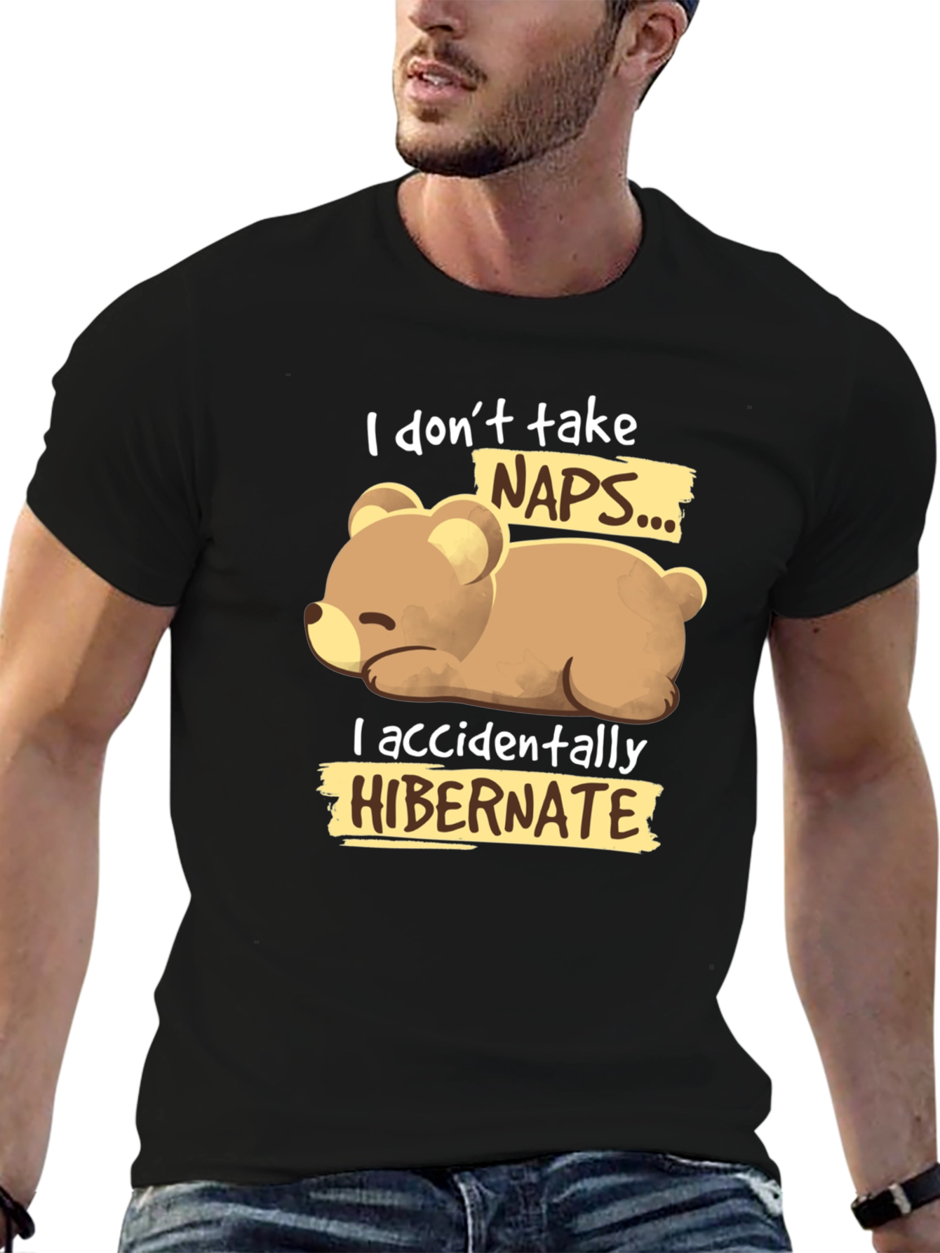 Funny Bear Hibernation T-Shirt - Novelty Sleep Tee
