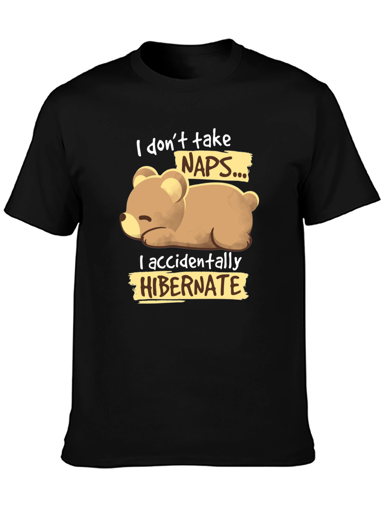 Funny Bear Hibernation T-Shirt - Novelty Sleep Tee