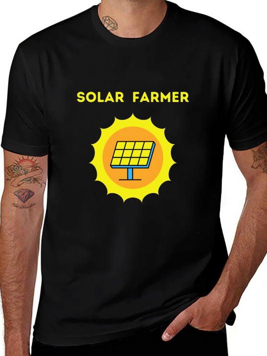 Solar Farmer Graphic Tee - Eco-Friendly Style