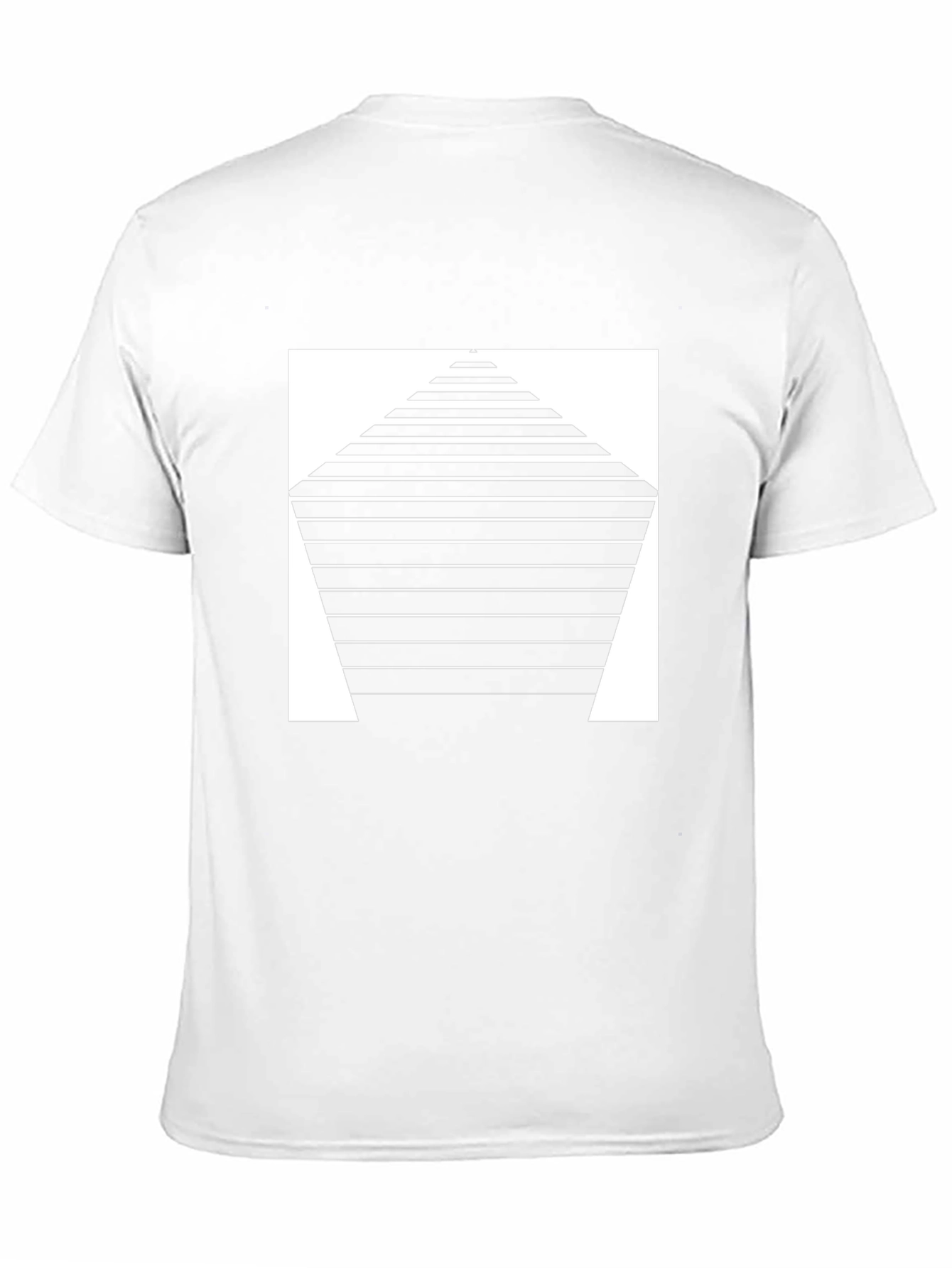 Modern Geometric Striped Black T-Shirt