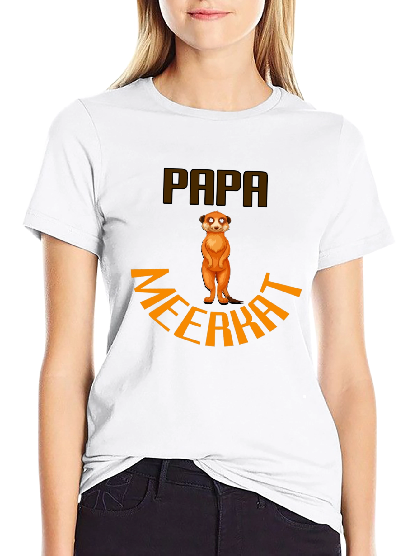 Papa Meerkat T-Shirt - Novelty Animal Graphic Tee