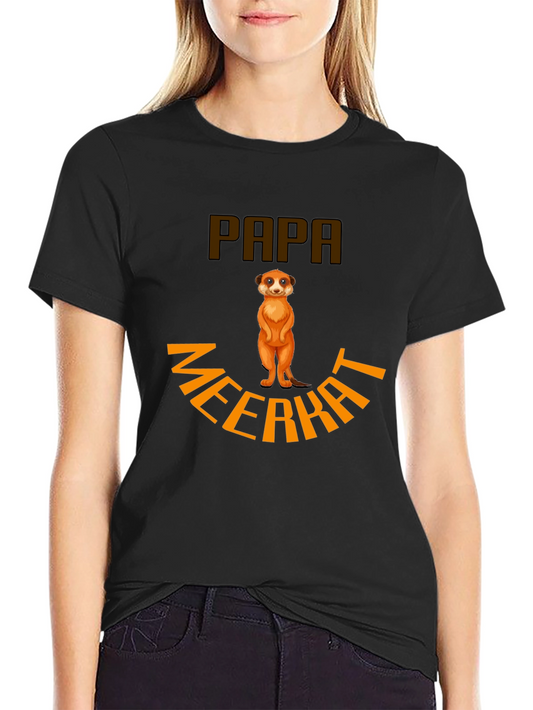 Papa Meerkat T-Shirt - Novelty Animal Graphic Tee