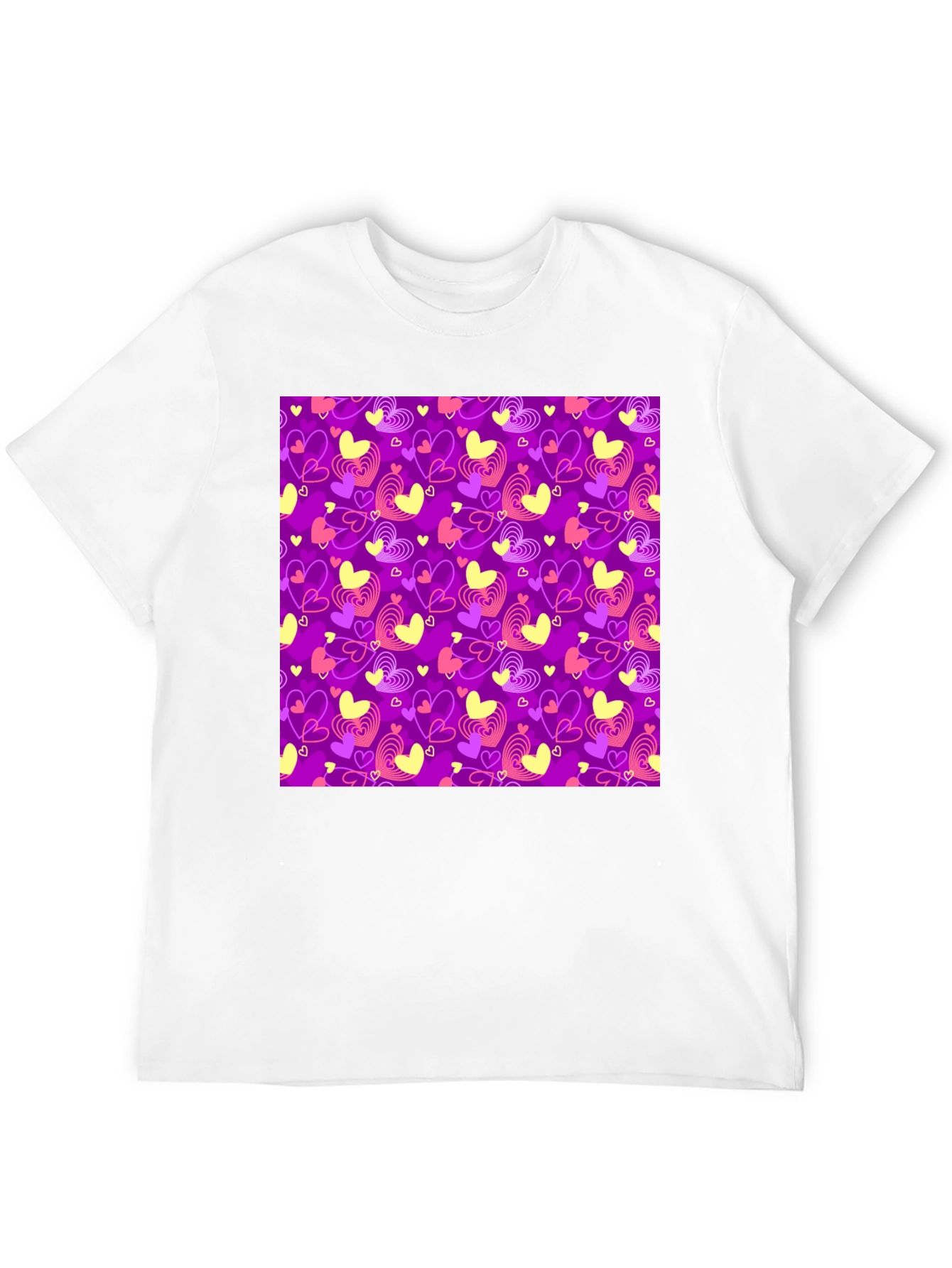 Heart Pattern Tee - Stylish Love Design T-Shirt