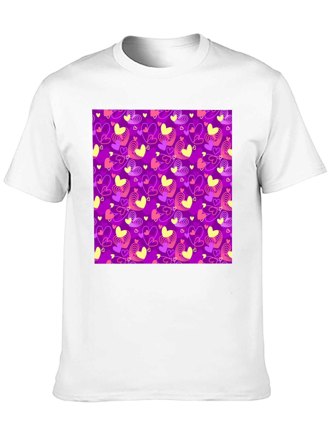Heart Pattern Tee - Stylish Love Design T-Shirt