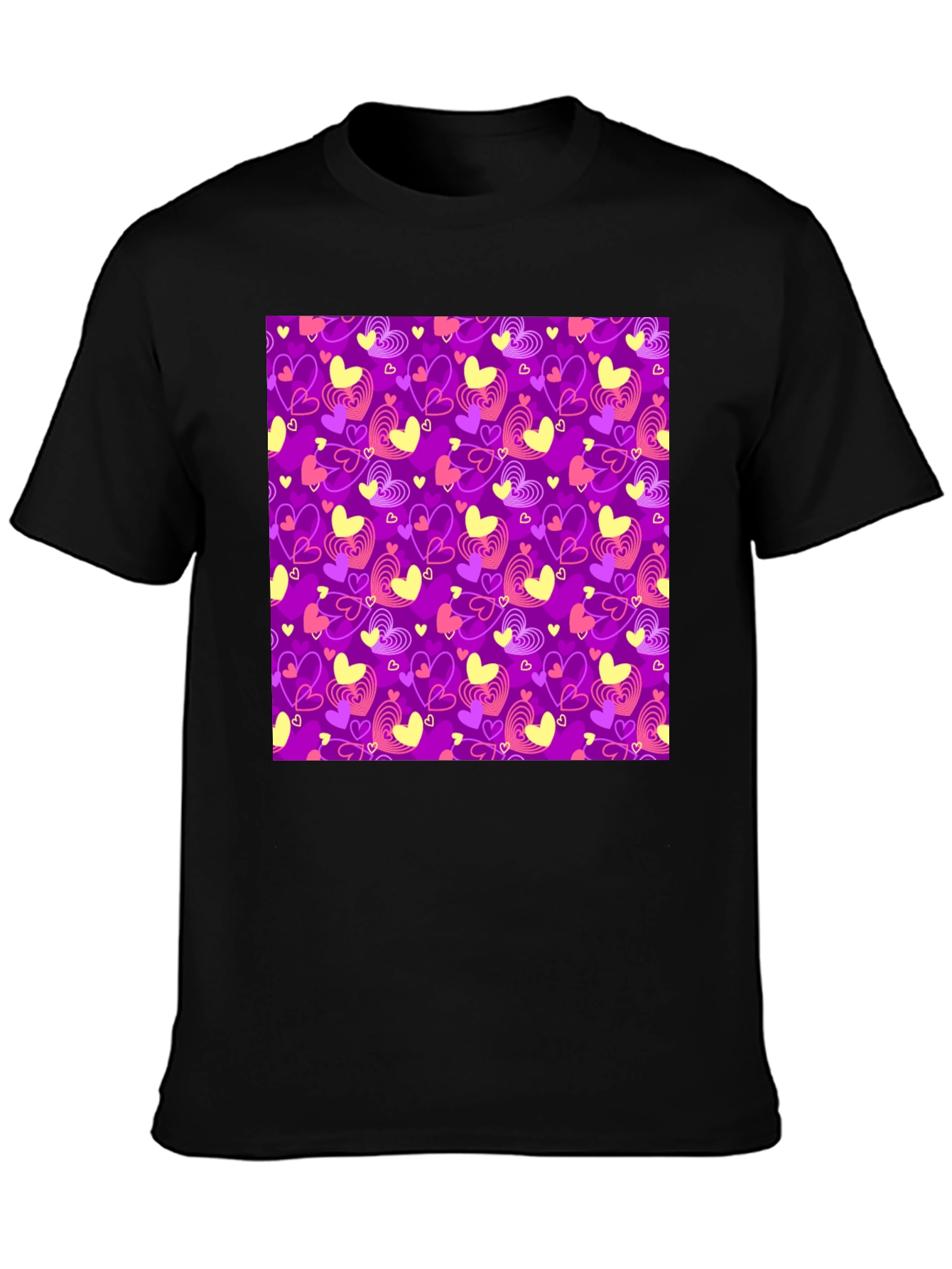 Heart Pattern Tee - Stylish Love Design T-Shirt