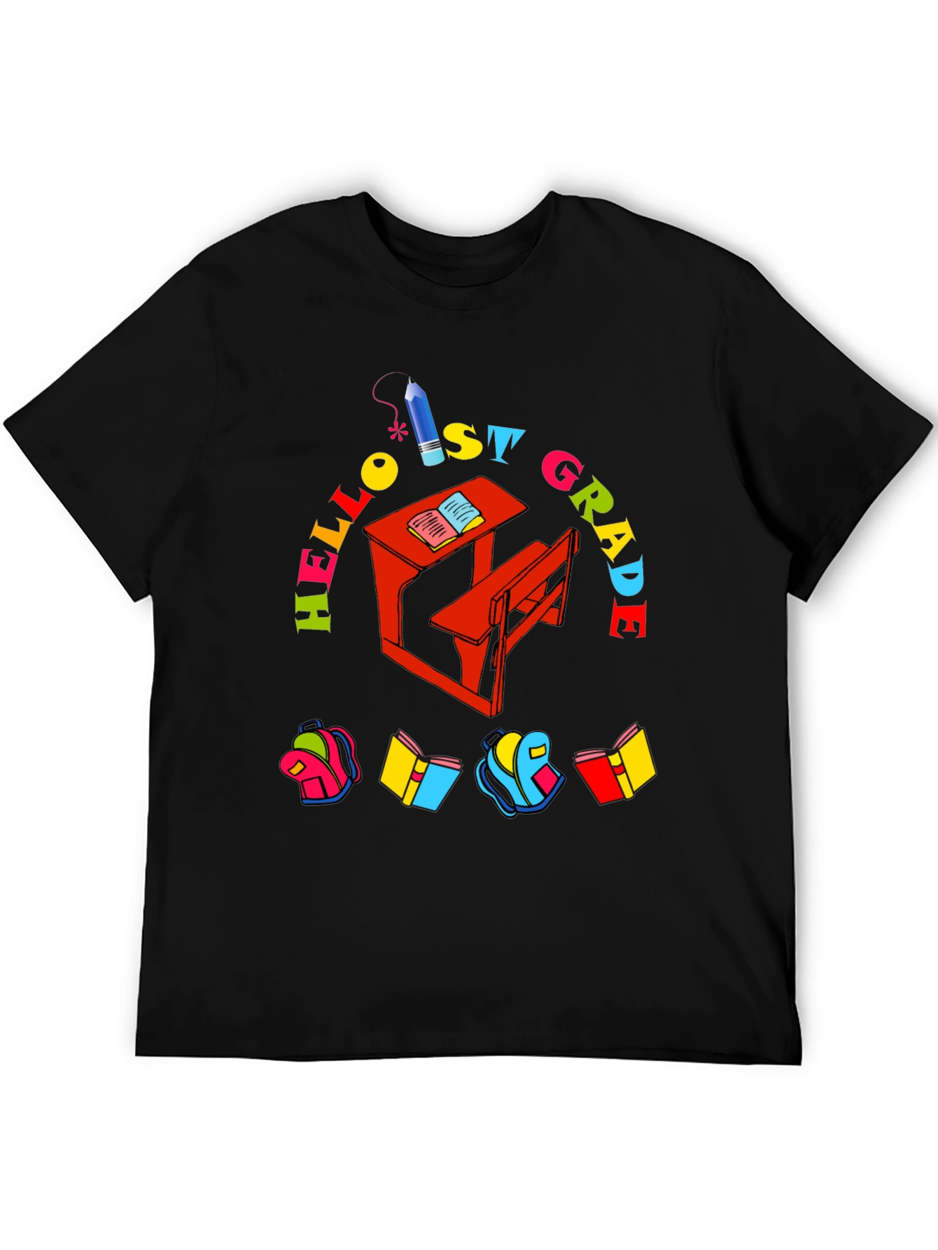 Hello 1st Grade T-Shirt: Back to School Design