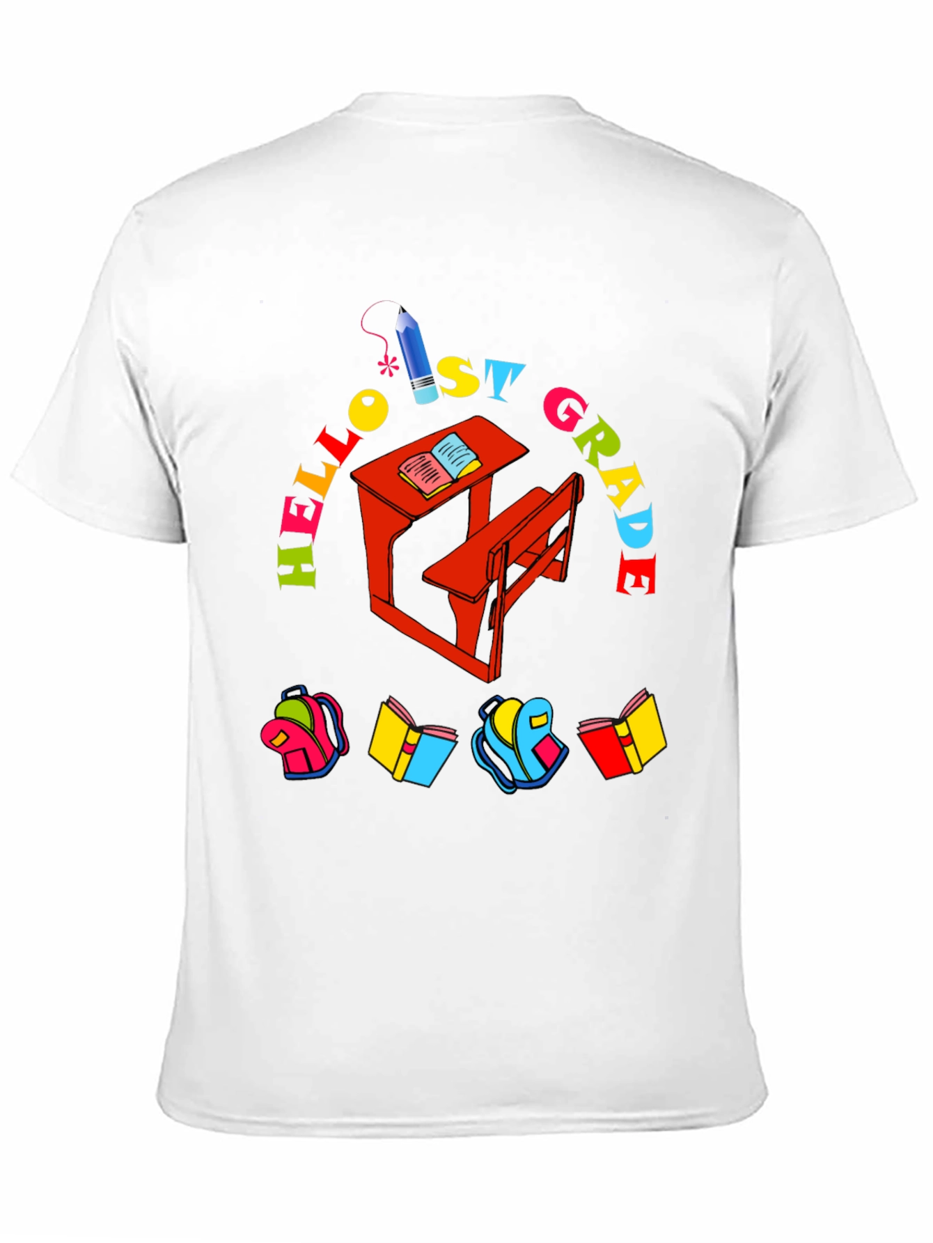 Hello 1st Grade T-Shirt: Back to School Design