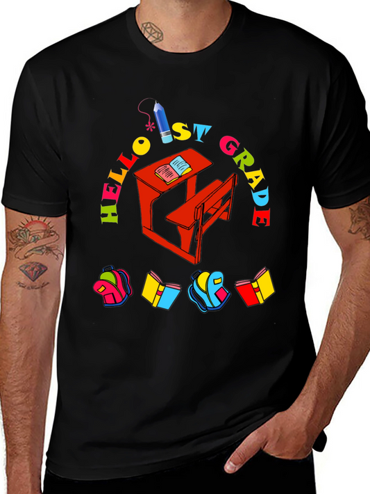 Hello 1st Grade T-Shirt: Back to School Design