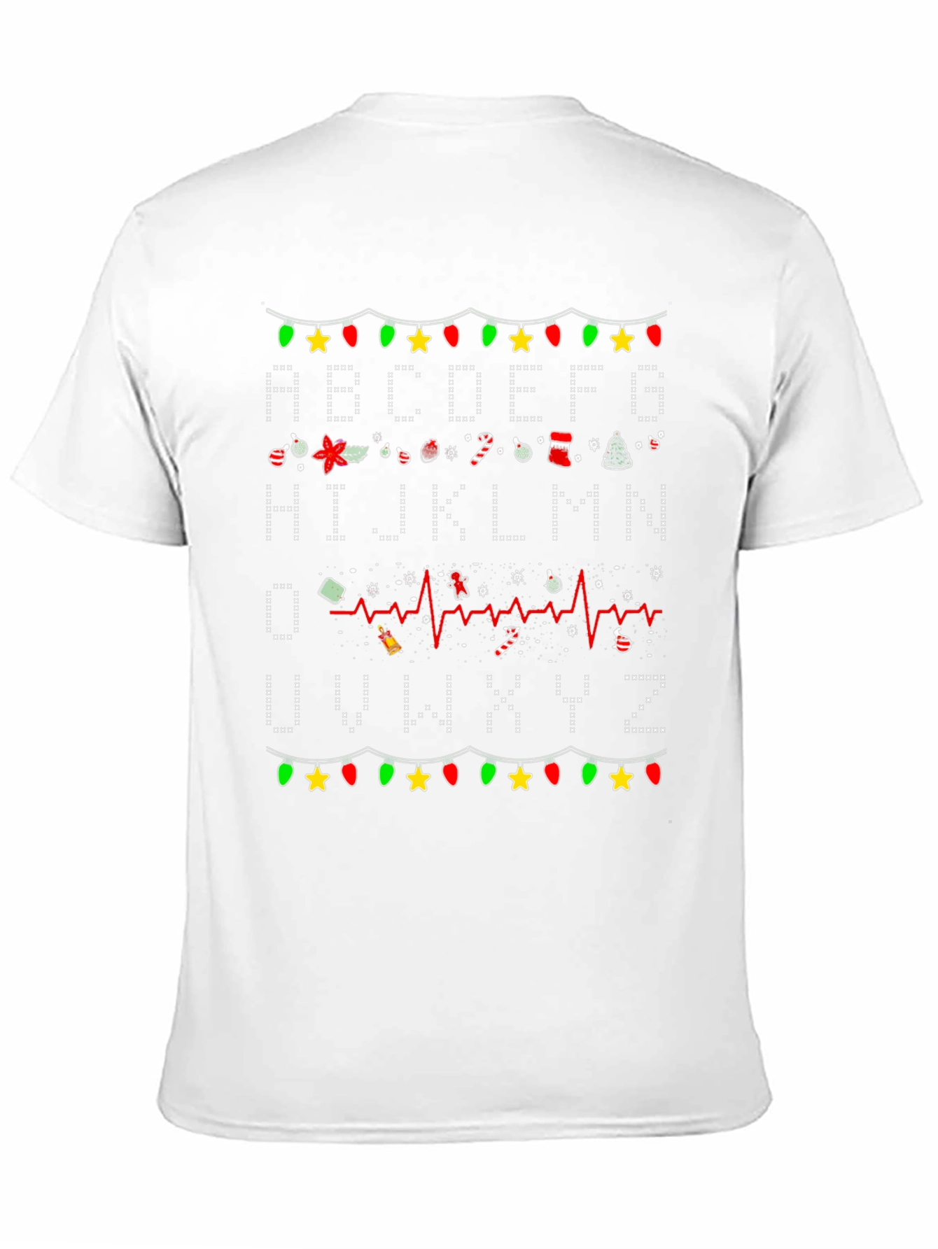 Christmas ABC ECG Ugly Holiday T-Shirt