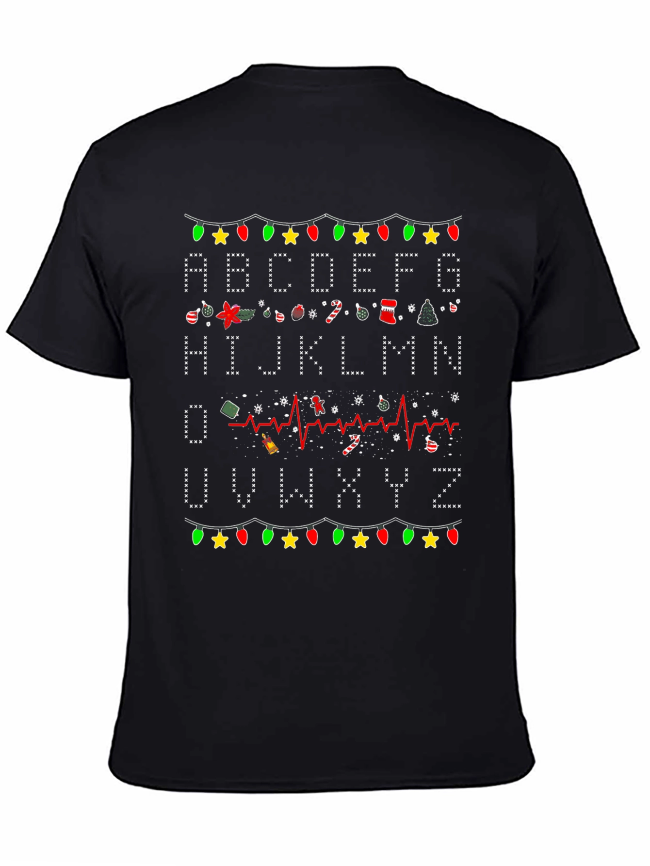 Christmas ABC ECG Ugly Holiday T-Shirt