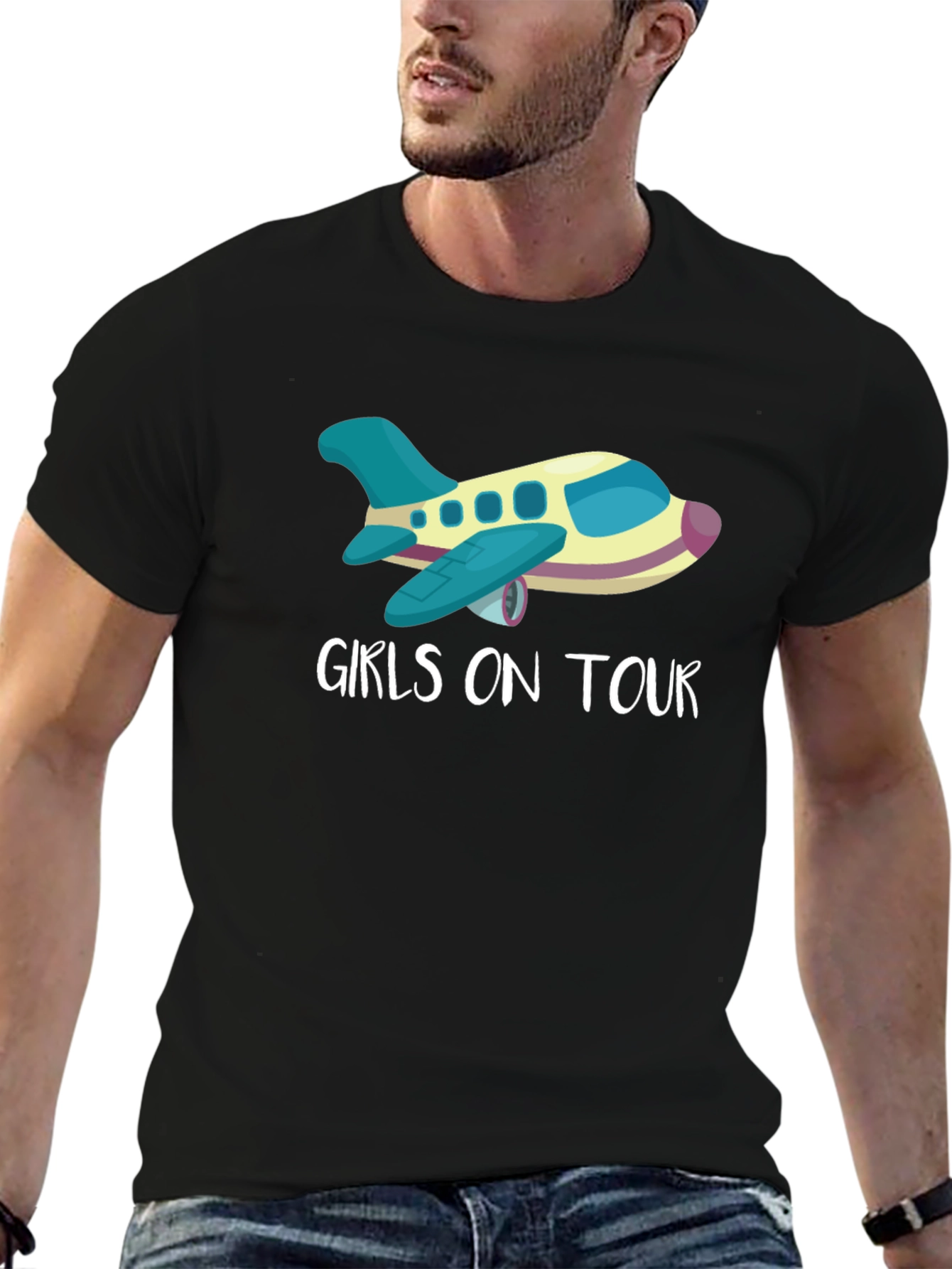 Girls on Tour Airplane Graphic Tee