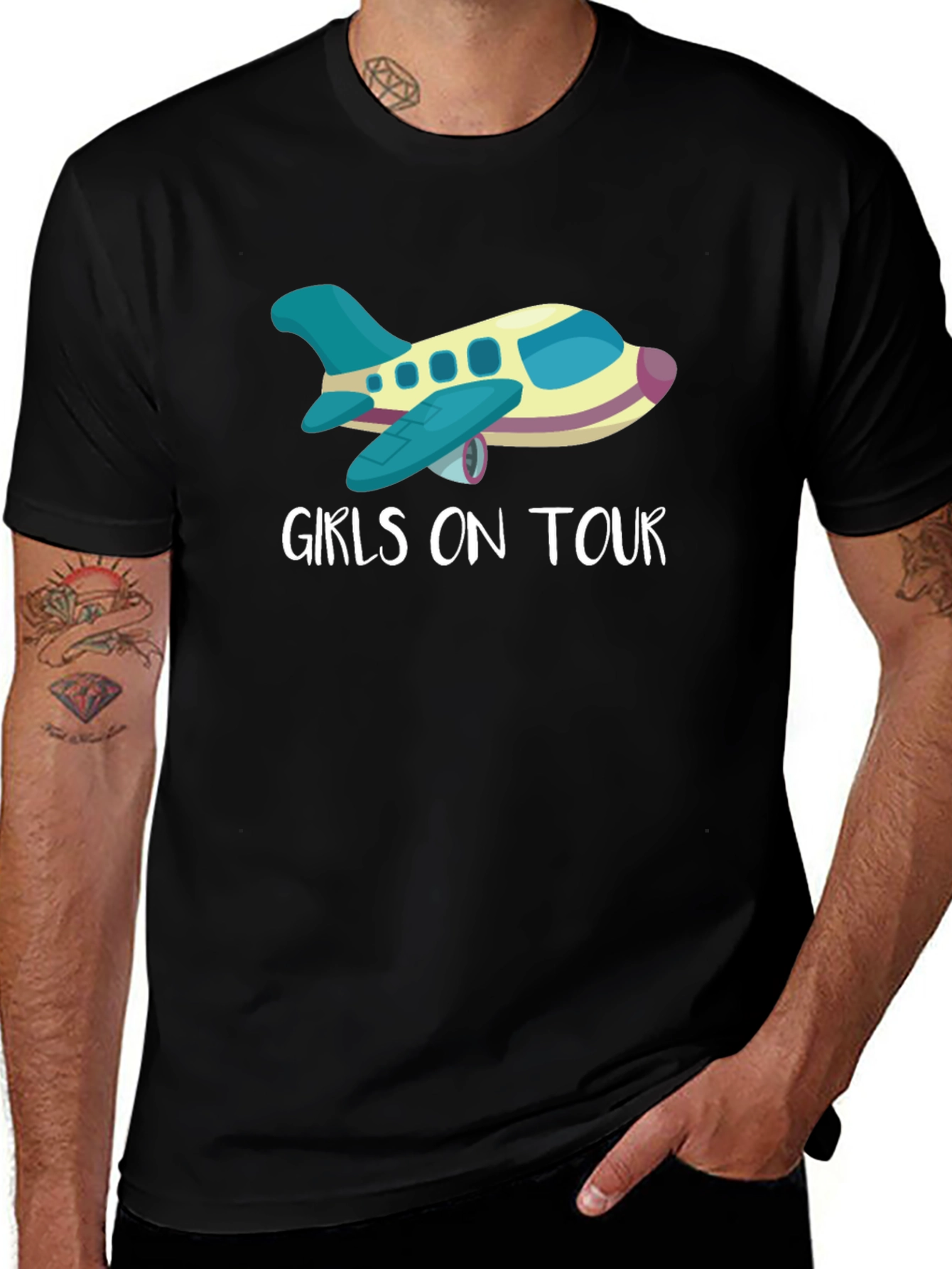 Girls on Tour Airplane Graphic Tee