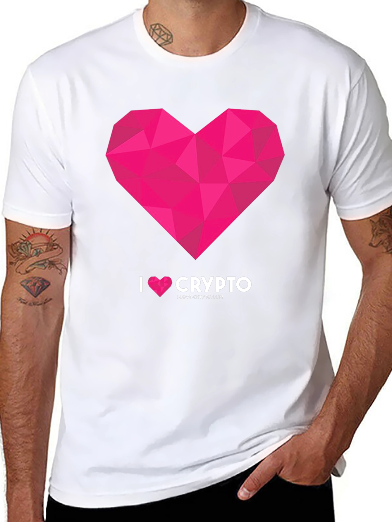 I Heart Crypto Black Graphic Tee