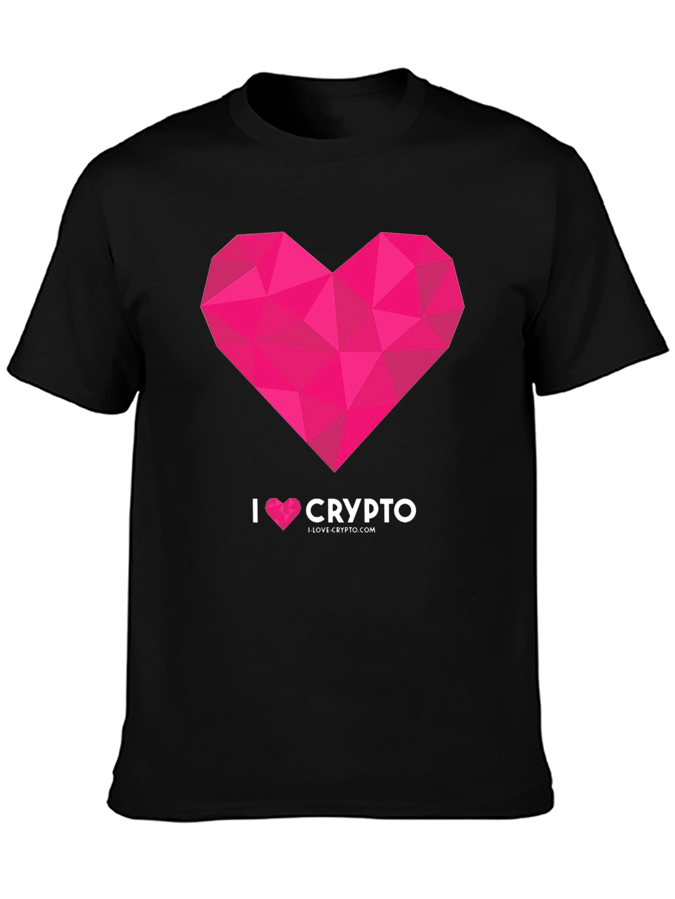I Heart Crypto Black Graphic Tee