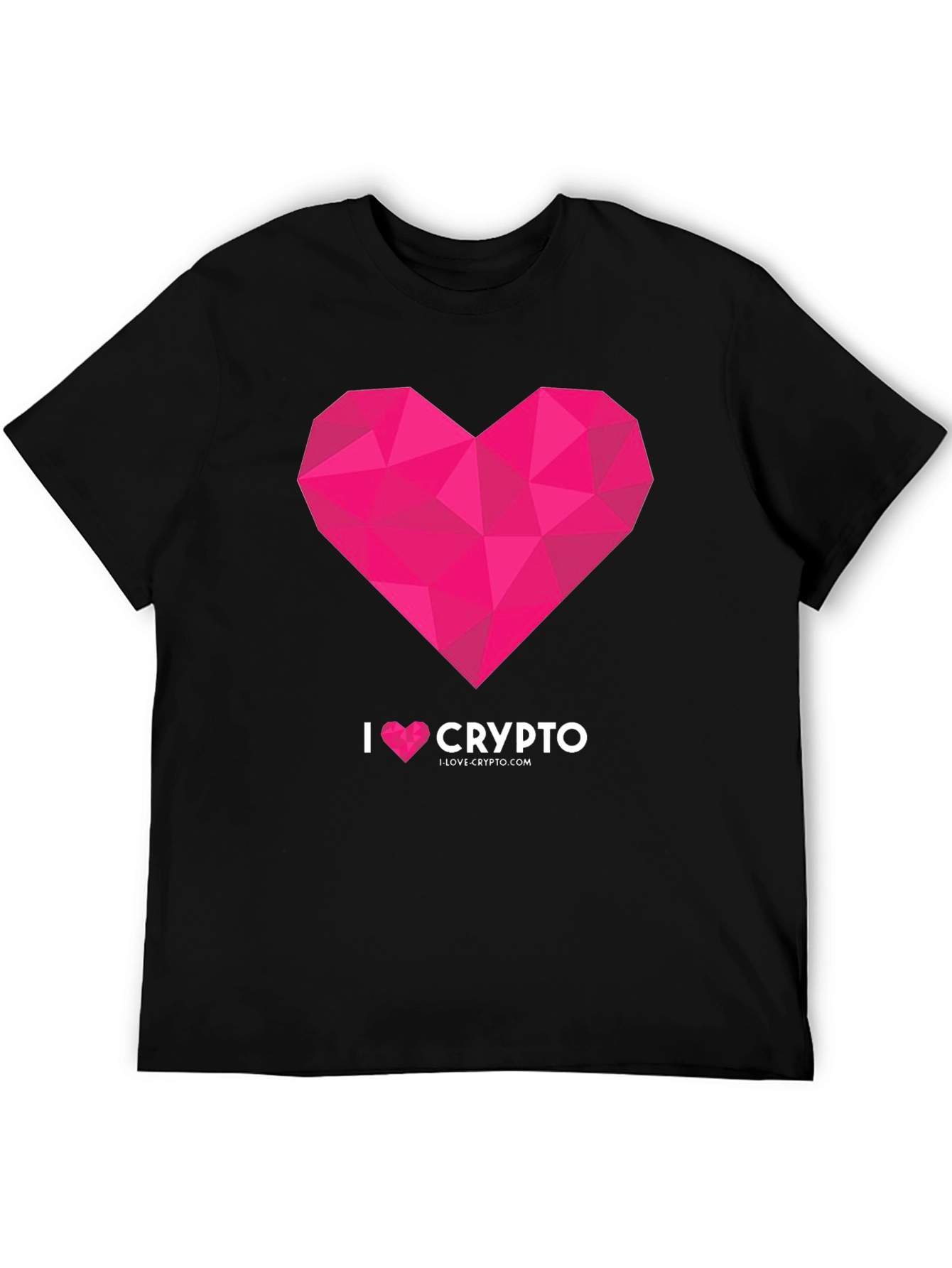 I Heart Crypto Black Graphic Tee