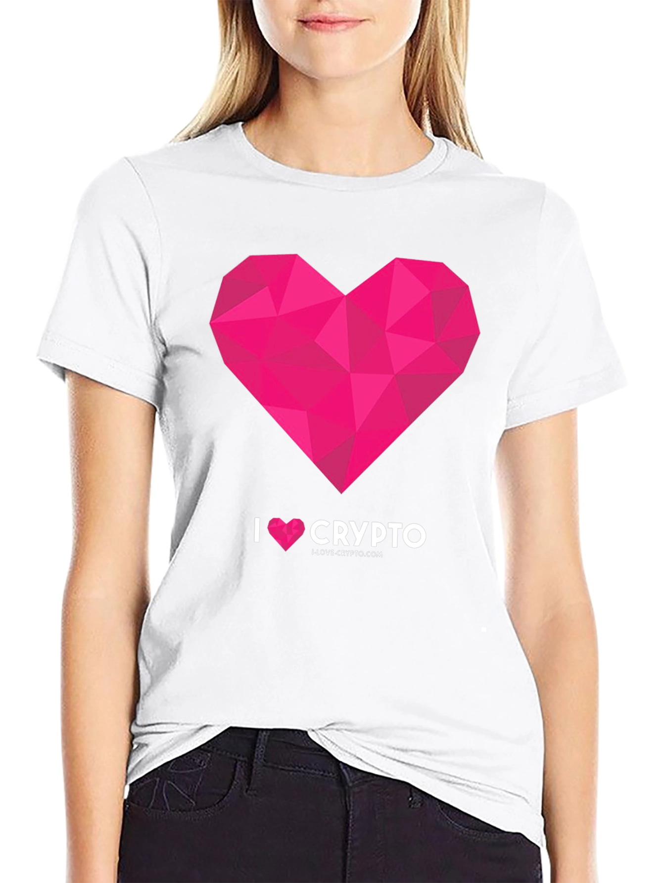 I Heart Crypto Black Graphic Tee