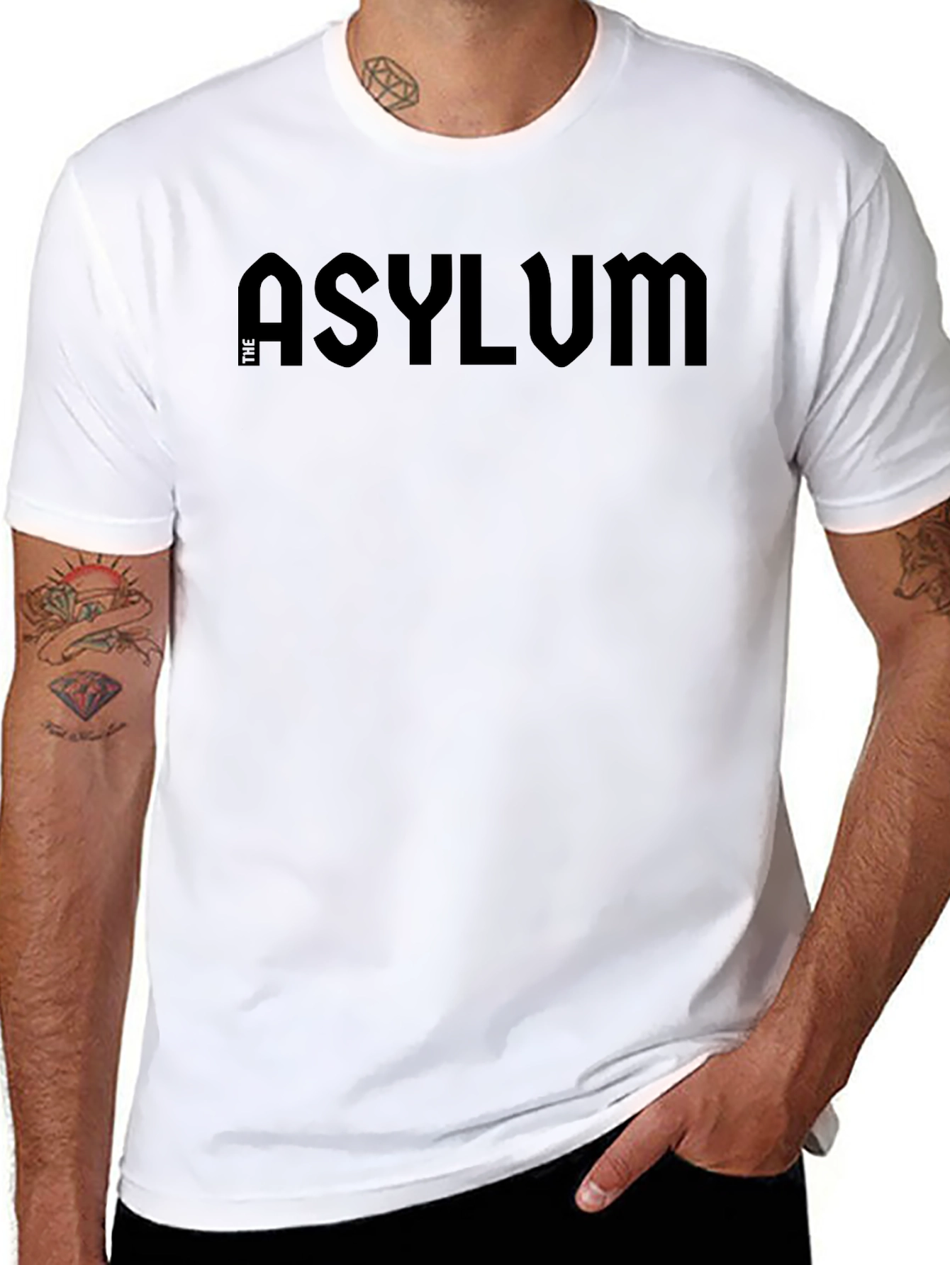 The Asylum Mens Black Graphic T-Shirt