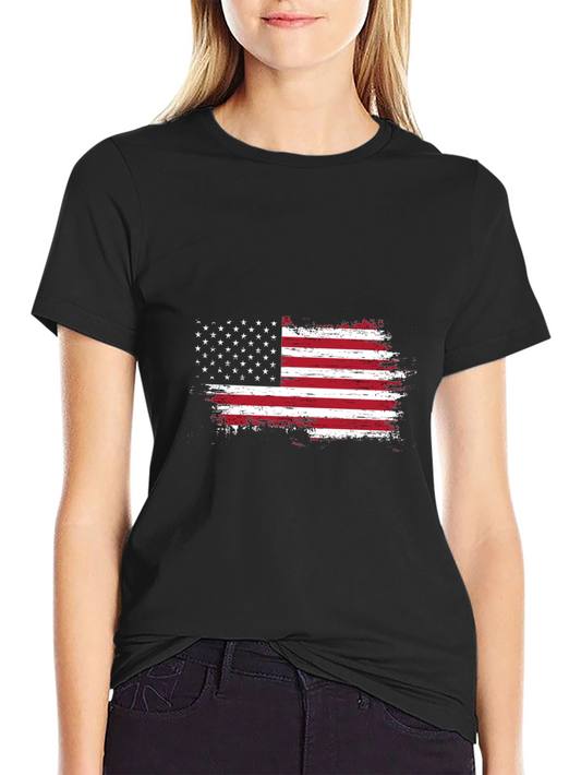American Flag Distressed Graphic Tee