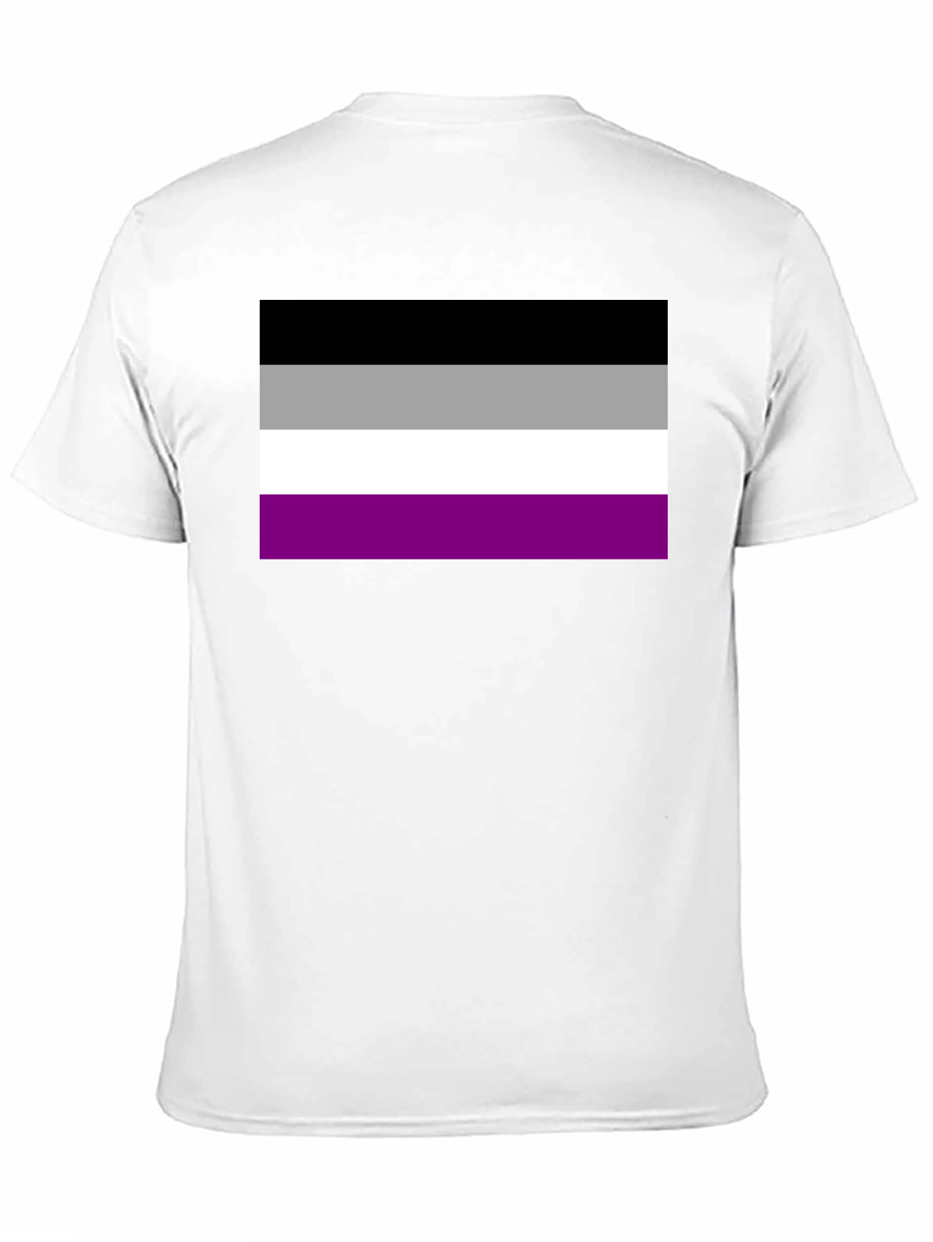 Asexual Pride Flag Graphic Tee - Black Cotton Blend