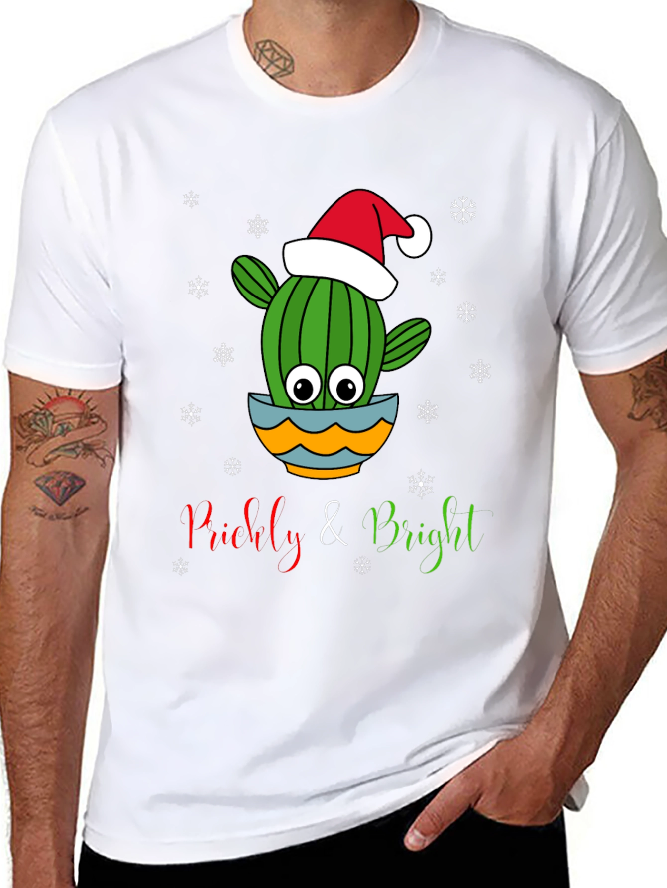 Prickly & Bright Christmas Cactus Graphic Tee