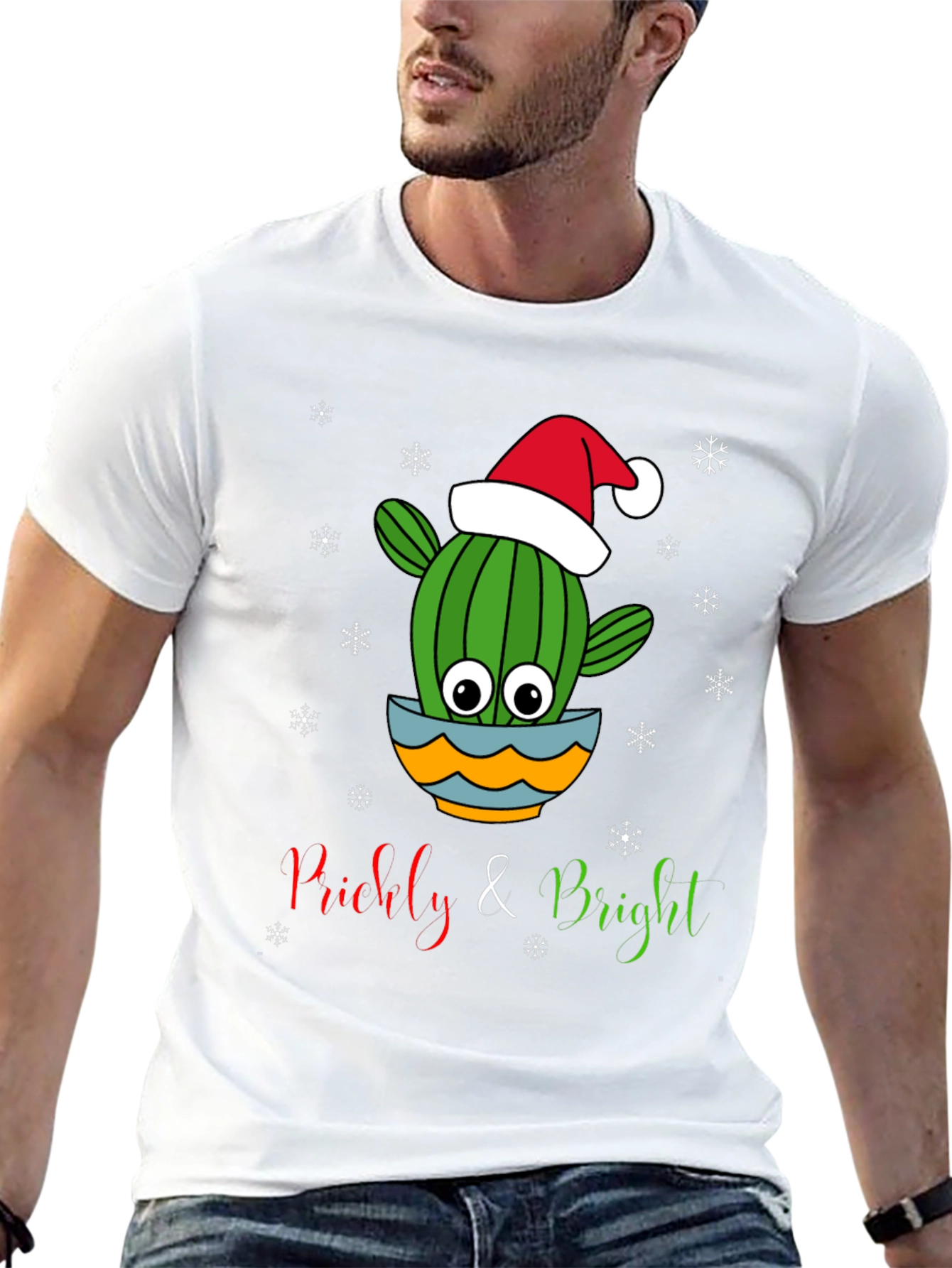 Prickly & Bright Christmas Cactus Graphic Tee