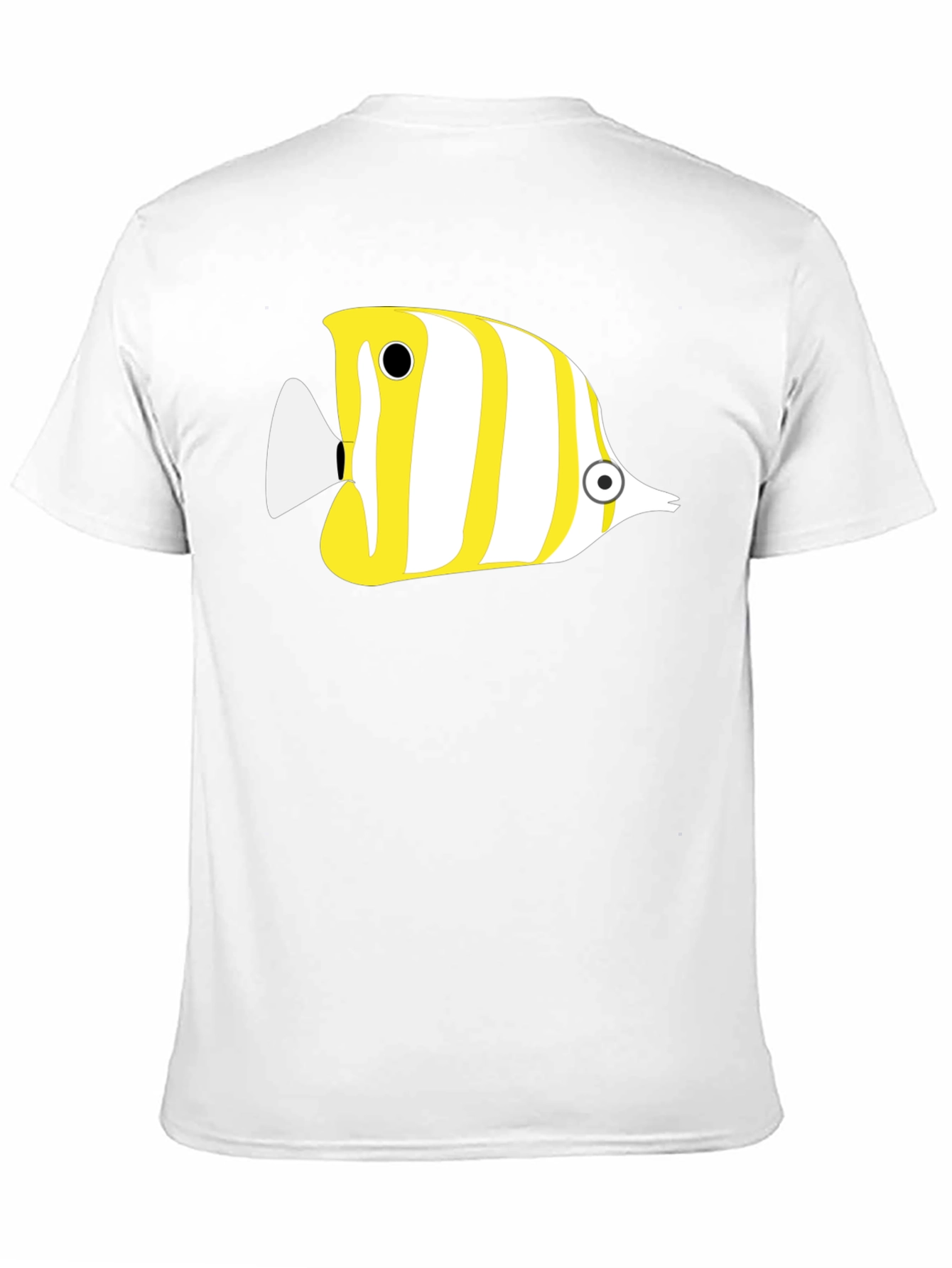 Stripped Fish Graphic Tee - Casual Black T-Shirt