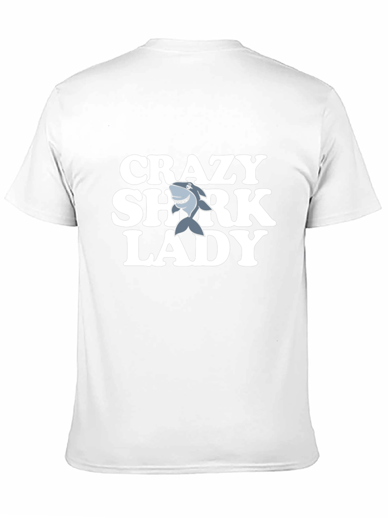 Crazy Shark Lady Black T-Shirt