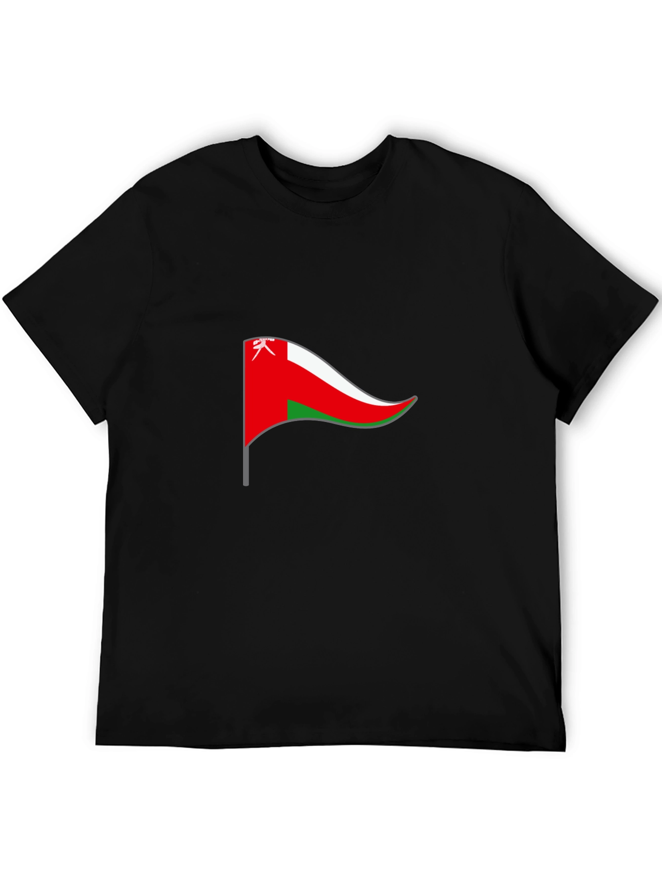 Oman Flag T-Shirt - Black Cotton Tee