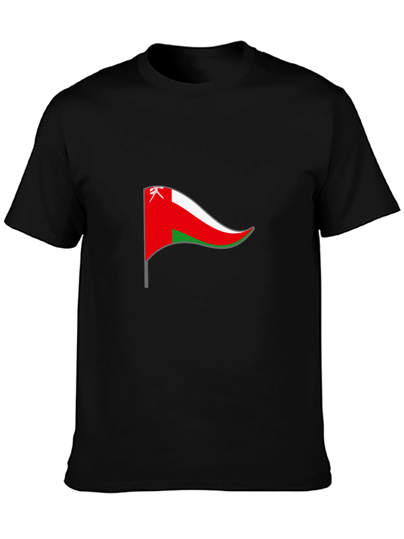 Oman Flag T-Shirt - Black Cotton Tee