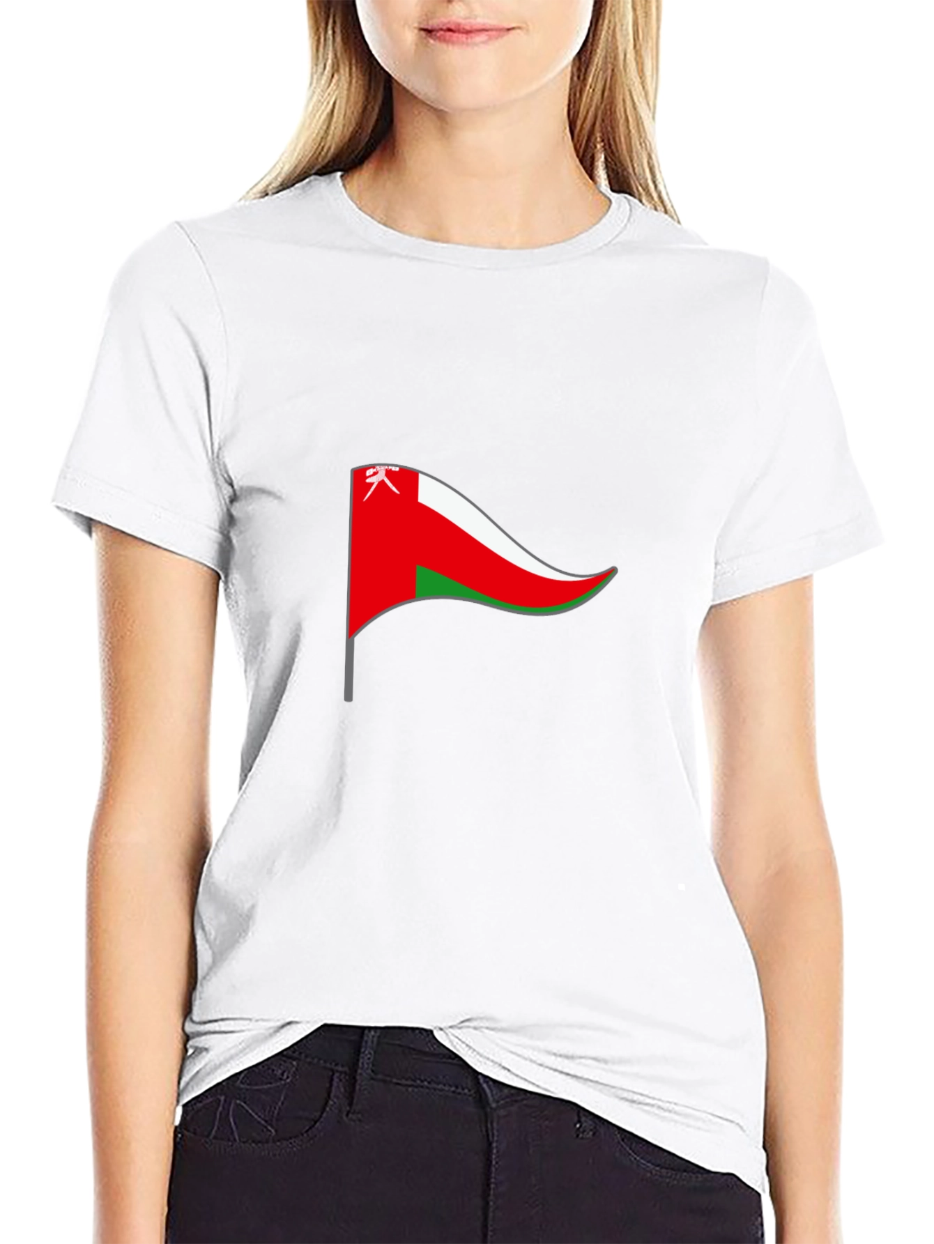 Oman Flag T-Shirt - Black Cotton Tee