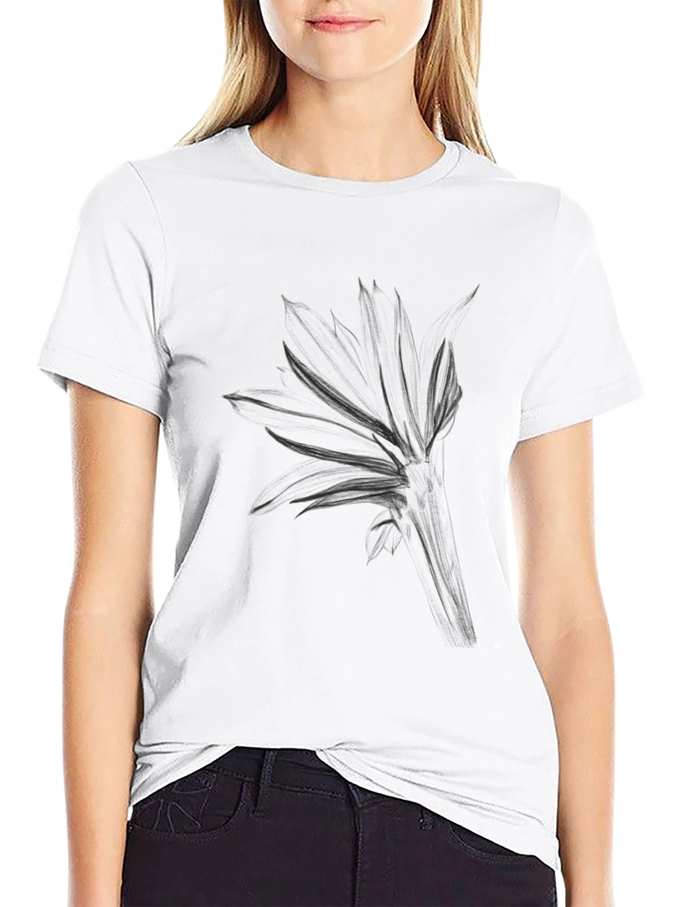 Mens Black Graphic Tee - Abstract Design