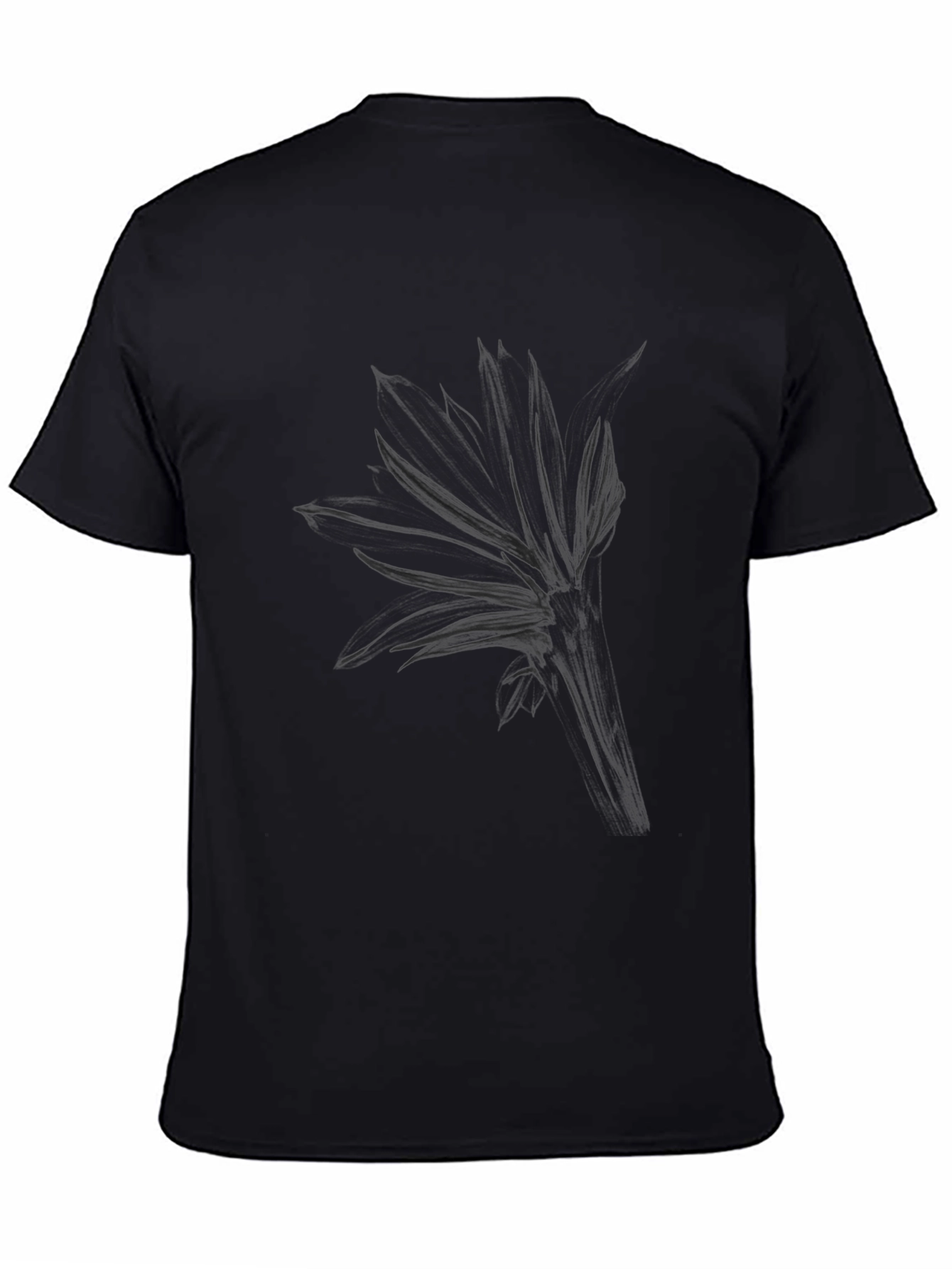 Mens Black Graphic Tee - Abstract Design