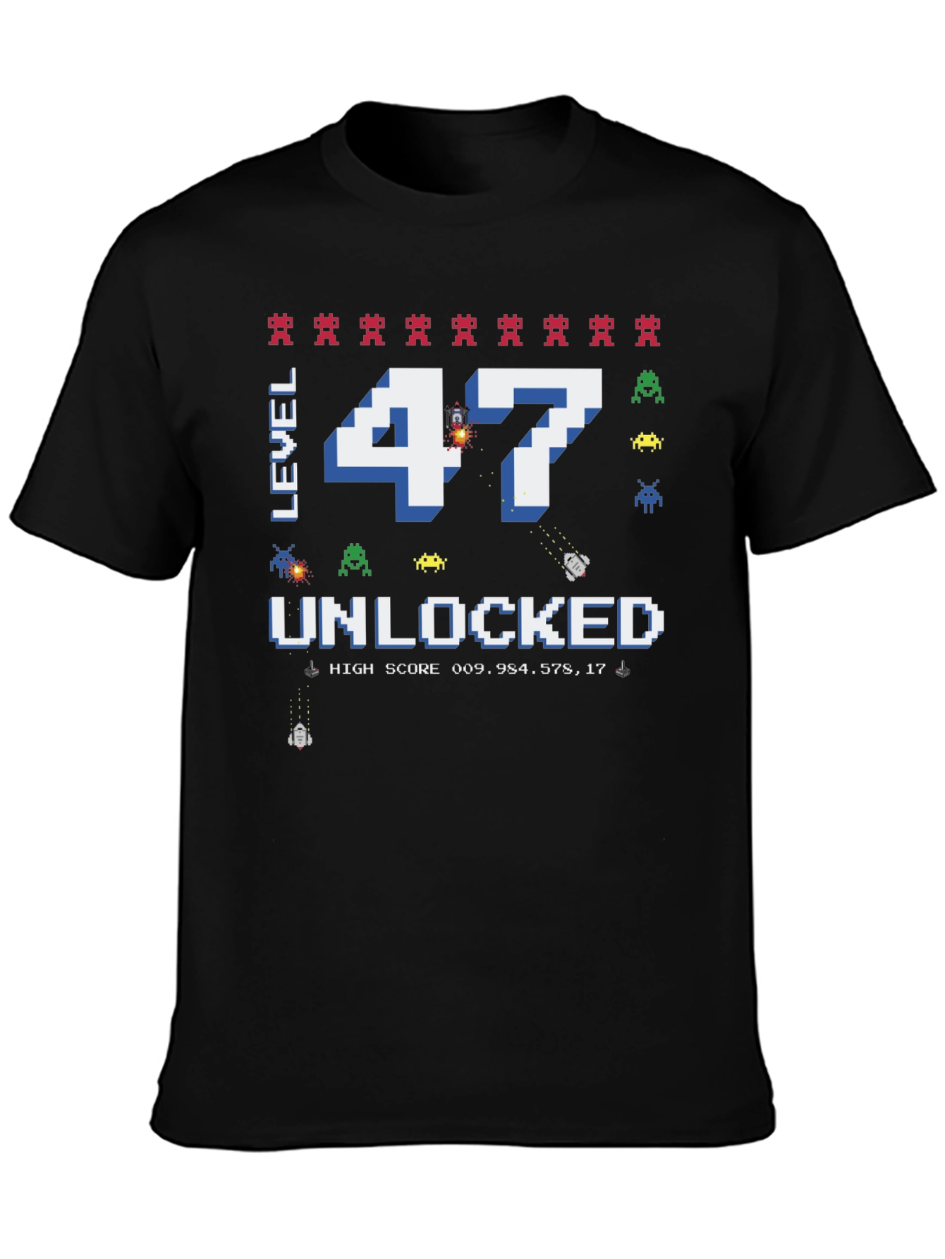 Level 47 Unlocked Gamer T-Shirt