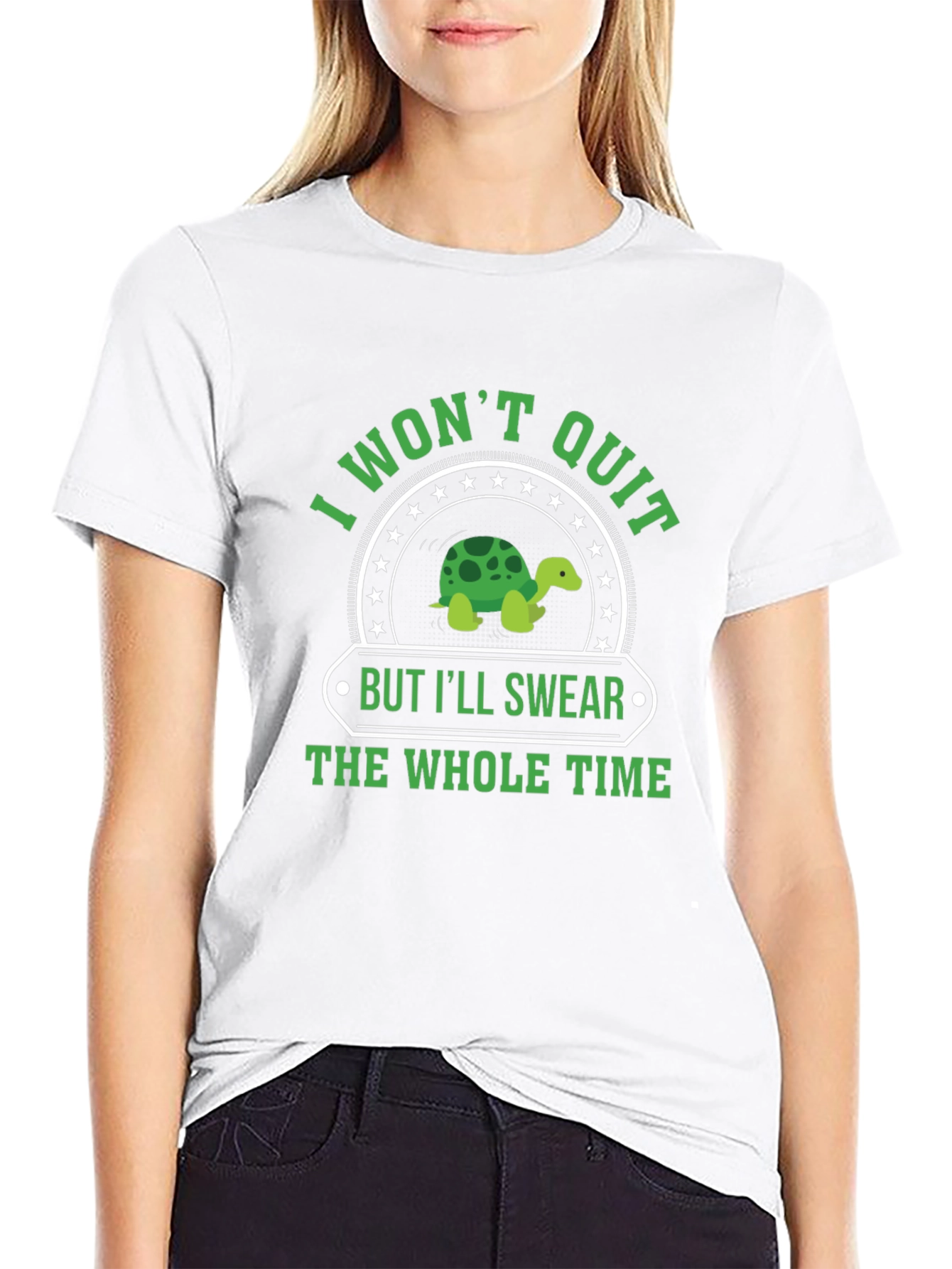 I Wont Quit Turtle Graphic T-Shirt