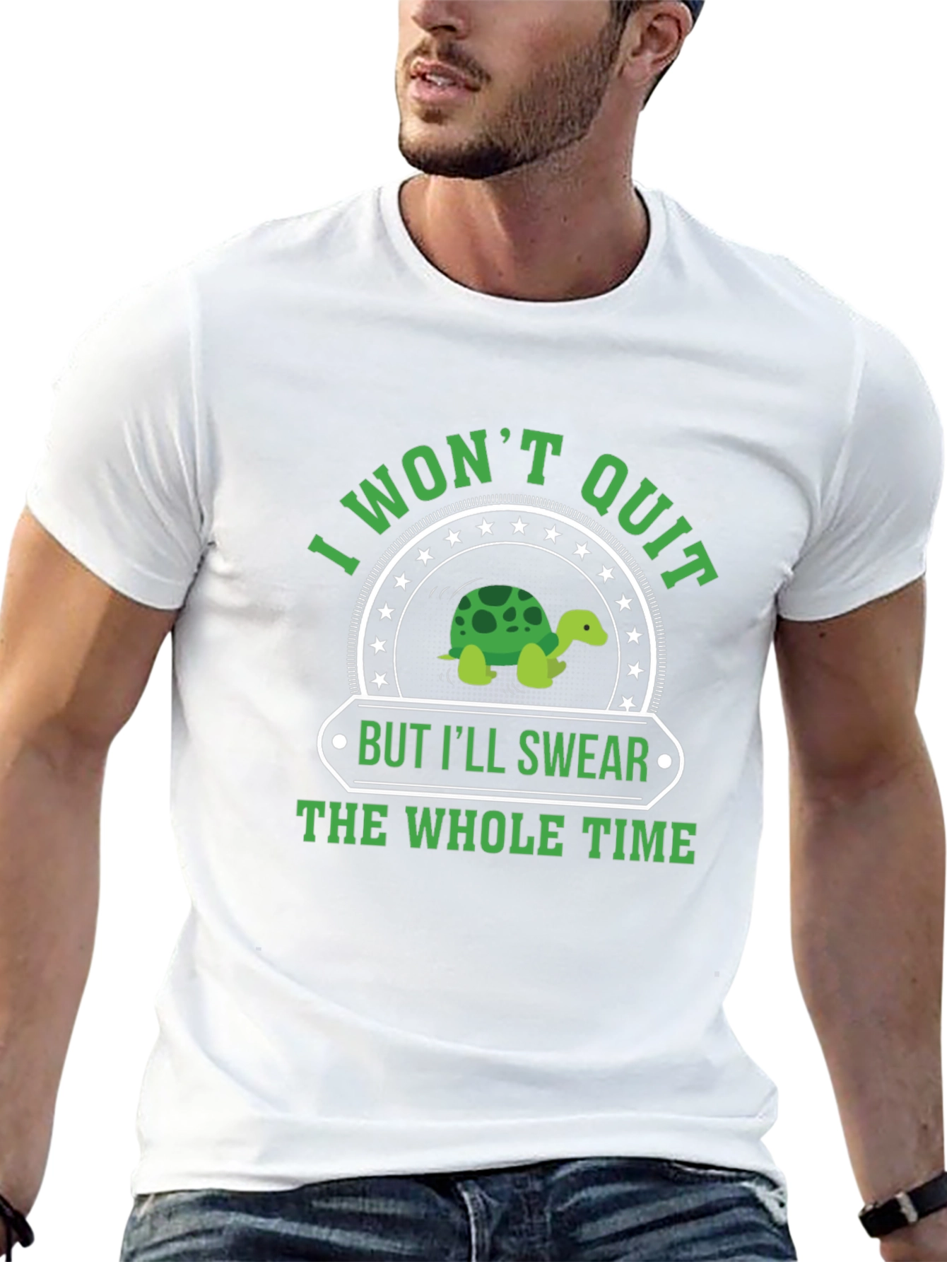 I Wont Quit Turtle Graphic T-Shirt