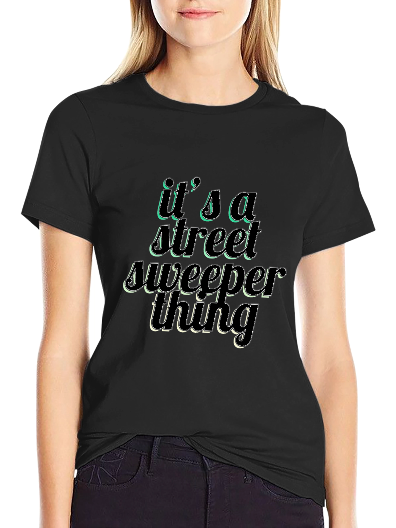 Street Sweeper Thing Black T-Shirt