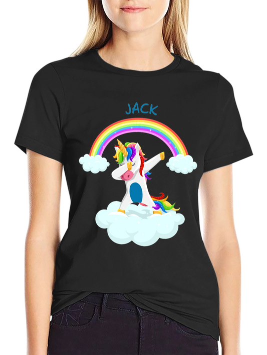 Rainbow Unicorn Dab T-Shirt - JACK Custom Name