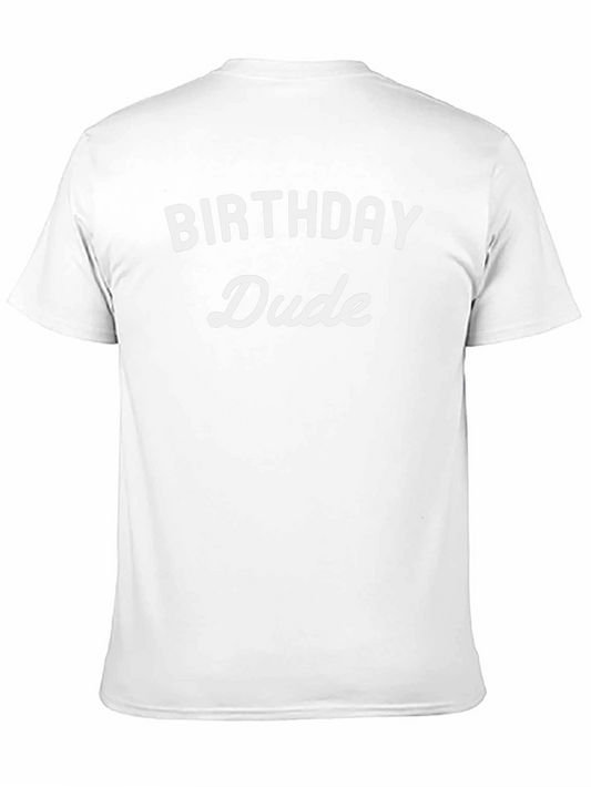 Birthday Dude Graphic Tee - Black Cotton Blend