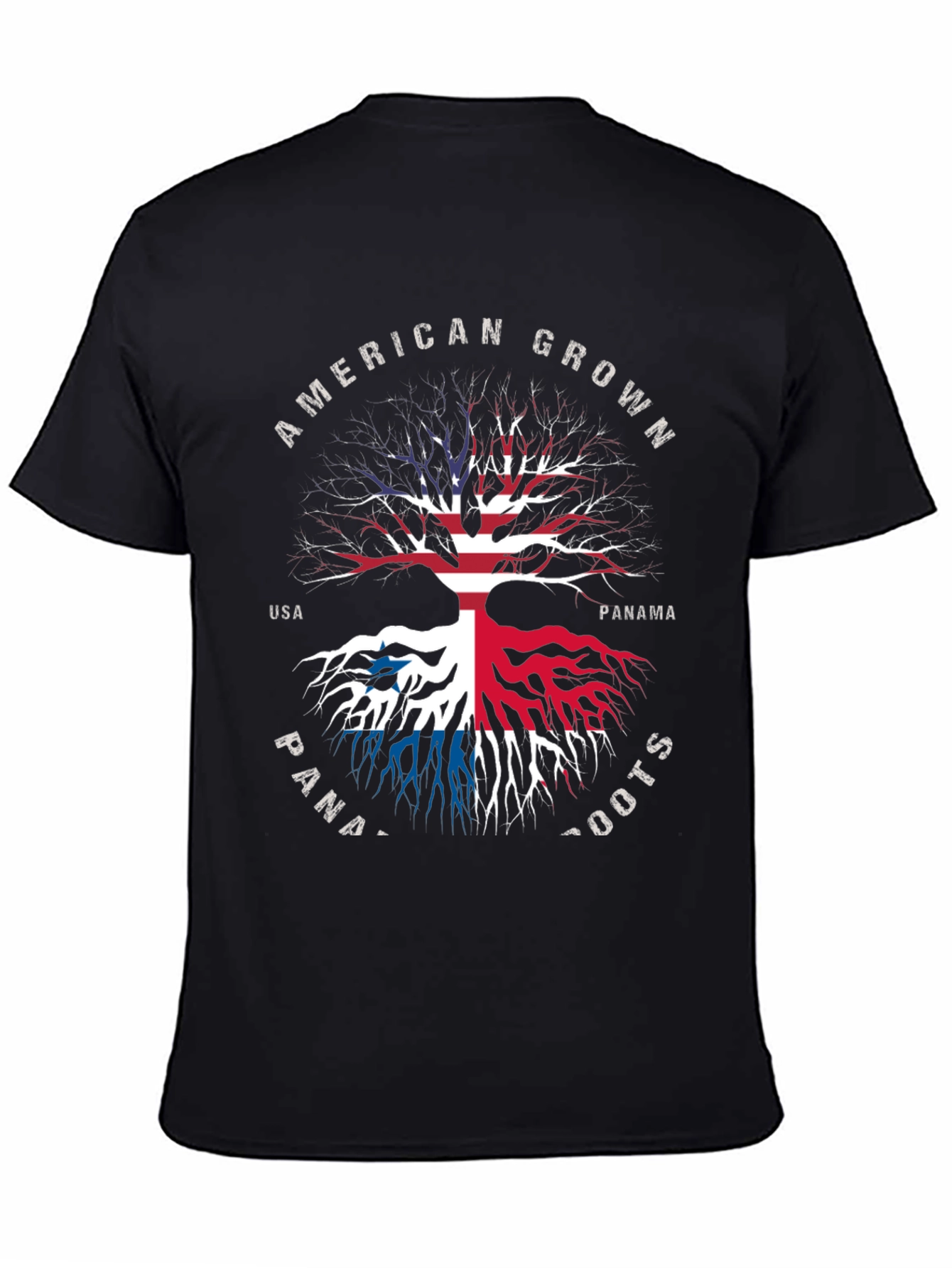 American Grown Panama Roots Black Graphic T-Shirt
