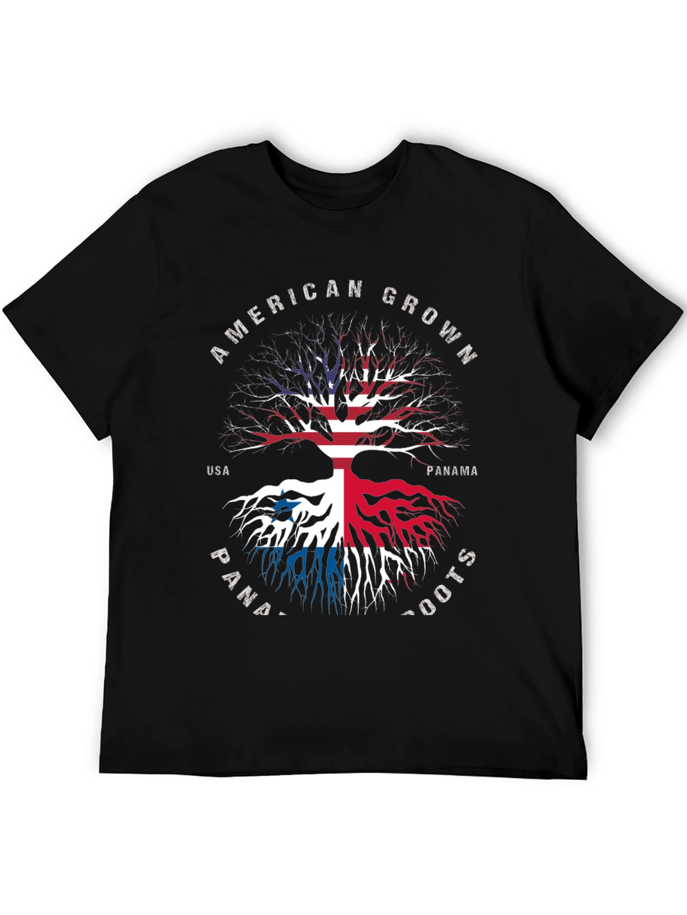 American Grown Panama Roots Black Graphic T-Shirt