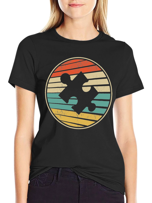 Autism Awareness Retro Puzzle T-Shirt