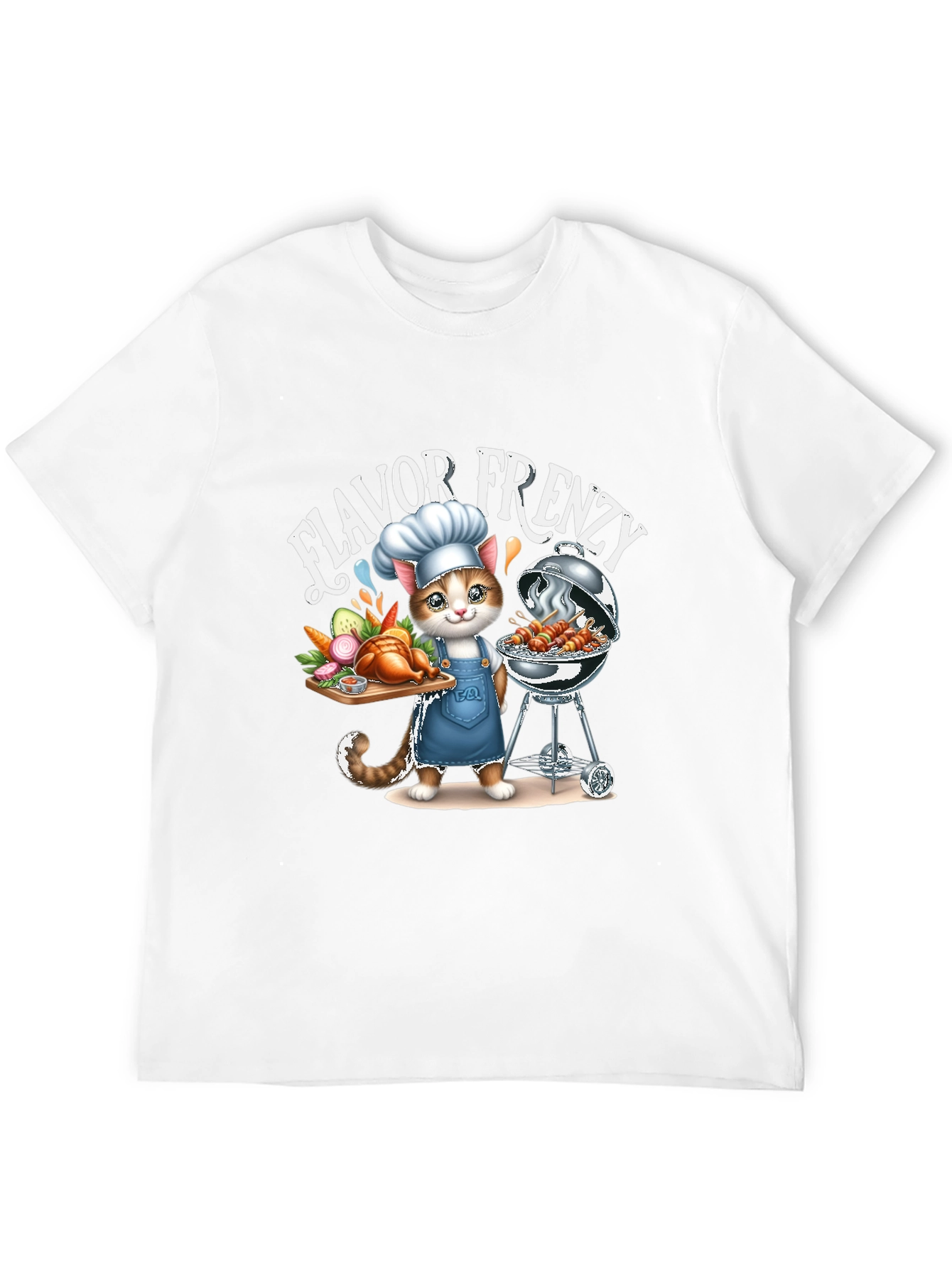 Flavor Frenzy Cat Chef BBQ T-Shirt