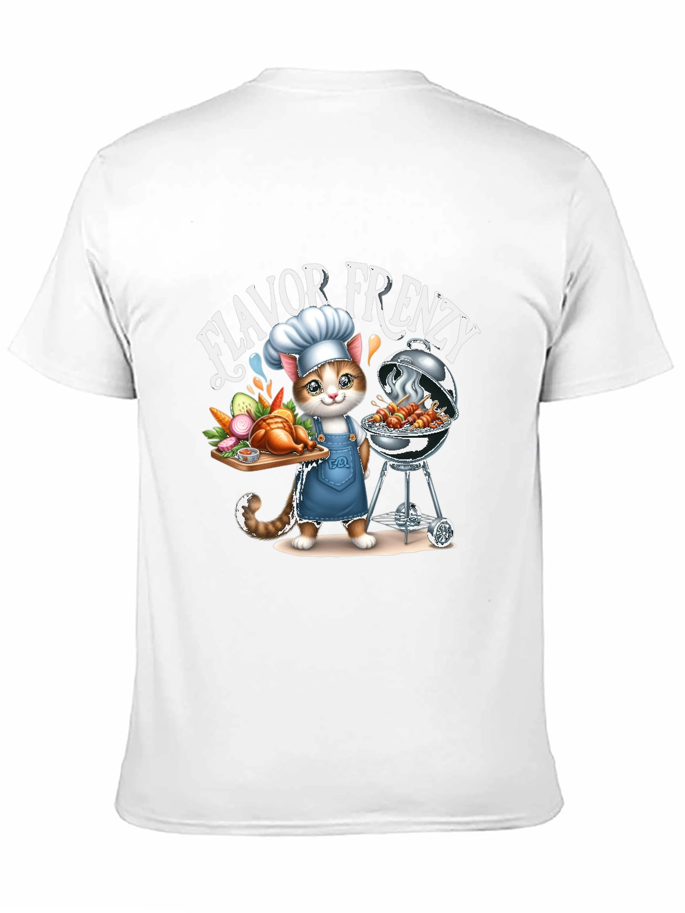 Flavor Frenzy Cat Chef BBQ T-Shirt