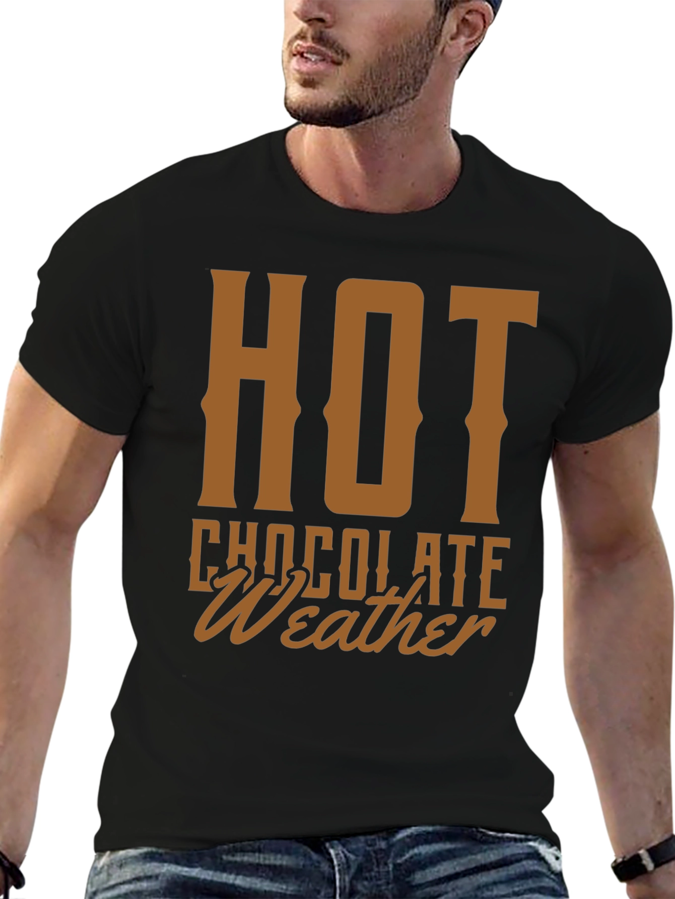 Hot Chocolate Weather Graphic Tee - Cozy Holiday Shirt